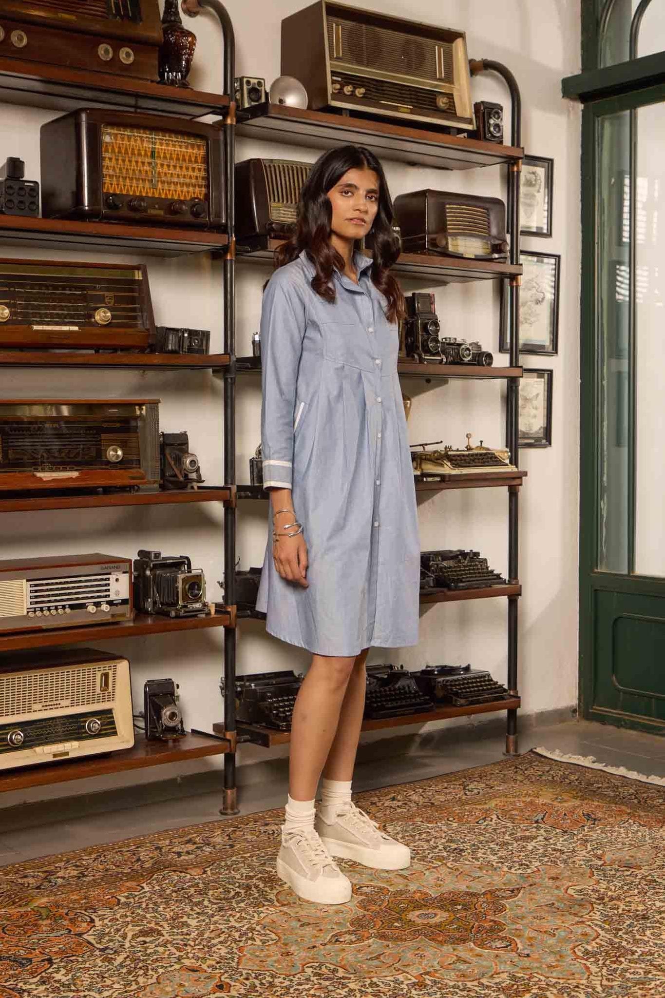 Powder Blue Tunic Dress