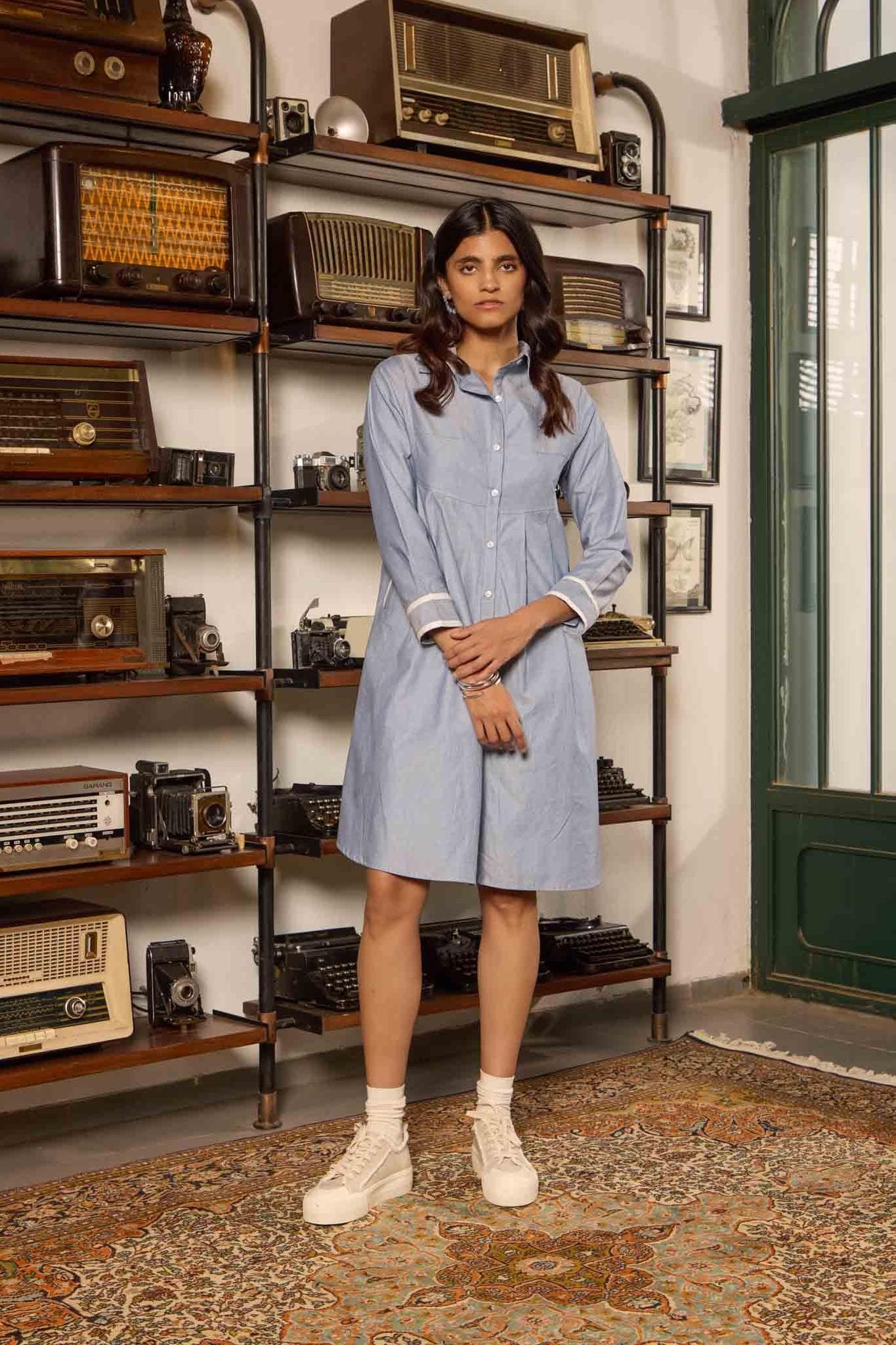 Powder Blue Tunic Dress
