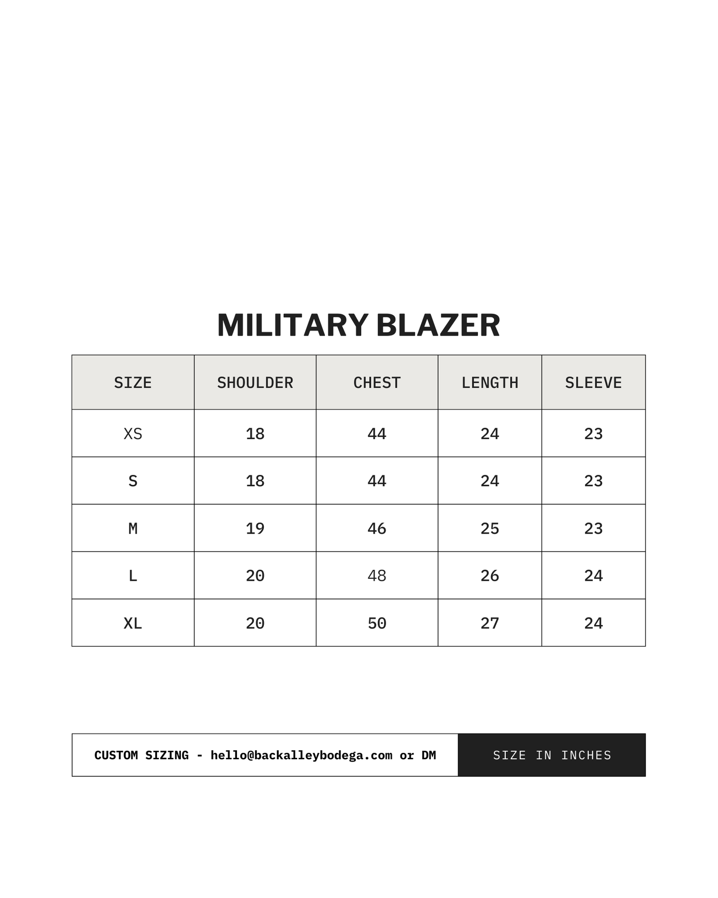 Military Blazer