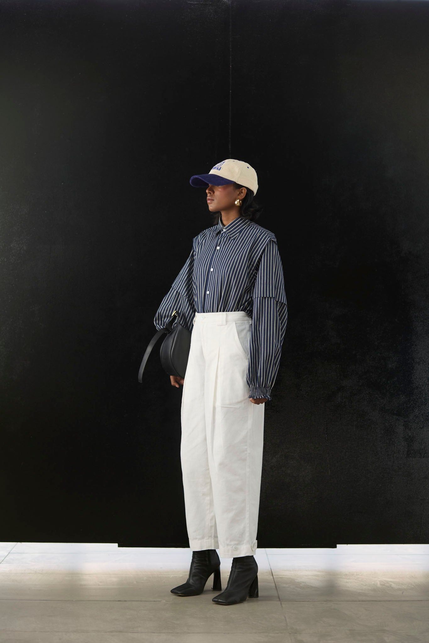 Twin Pleat Trousers - White