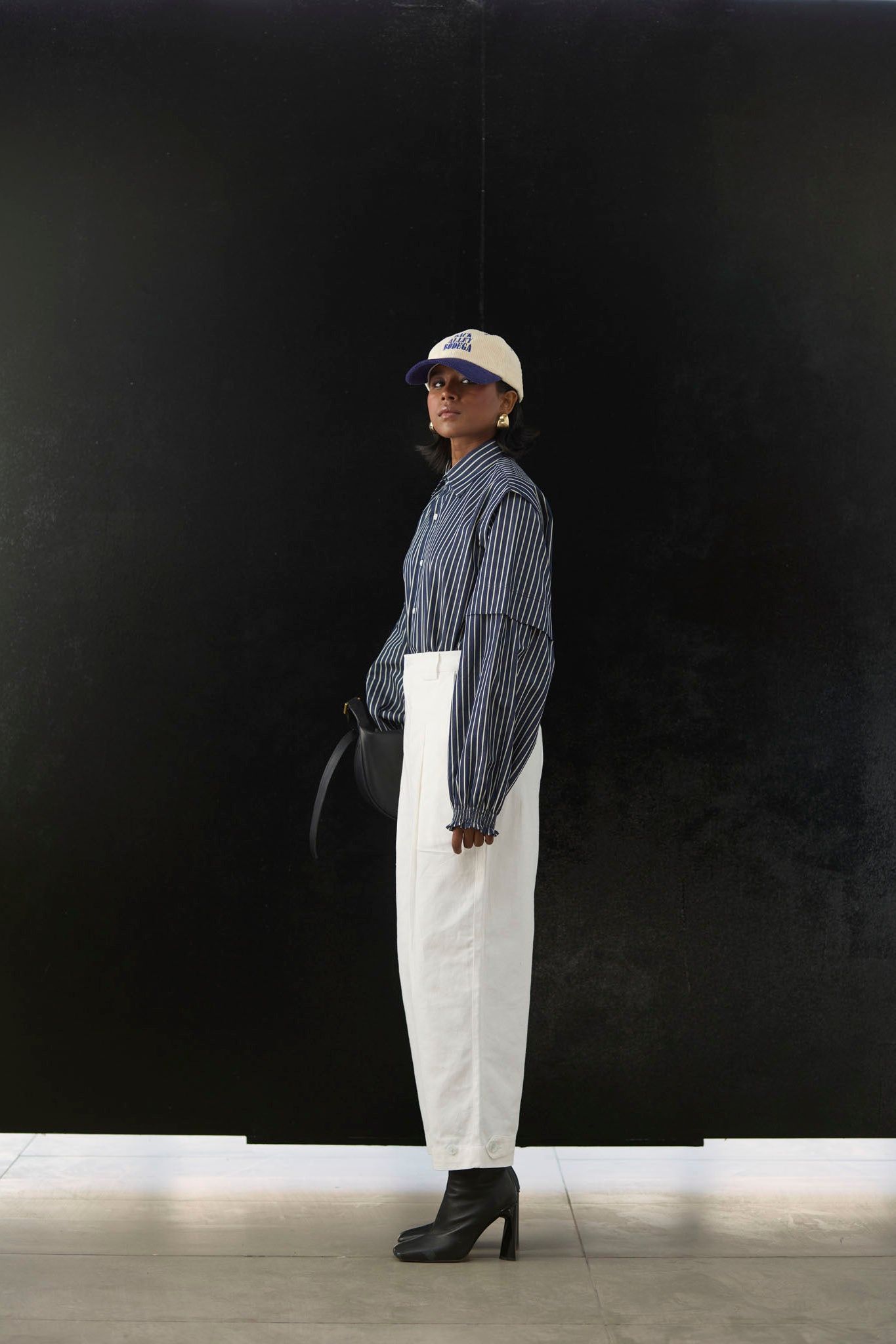 Twin Pleat Trousers - White
