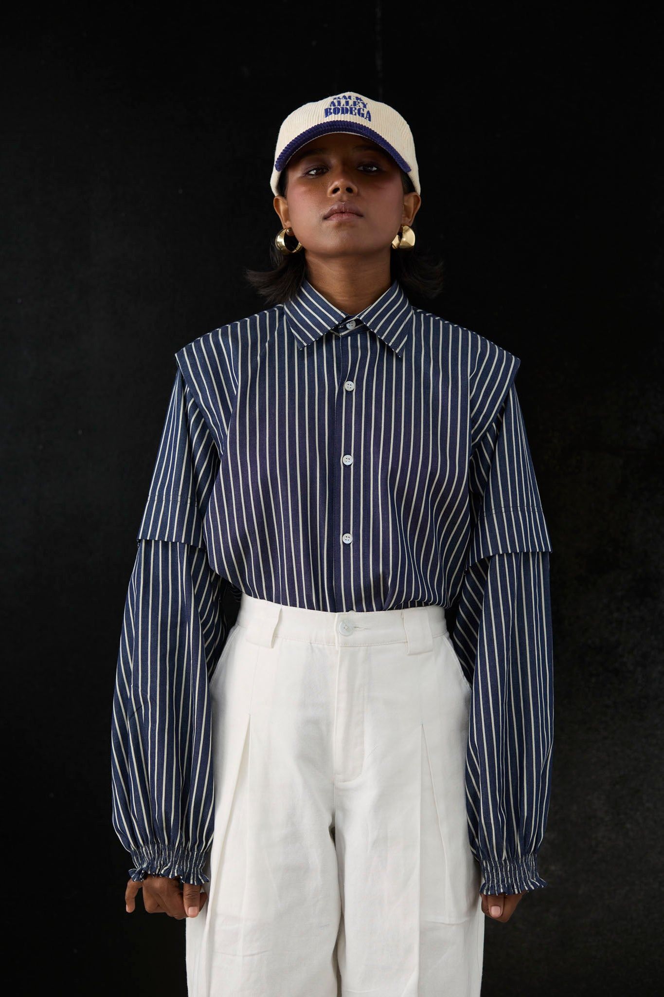 Twin Pleat Trousers - White