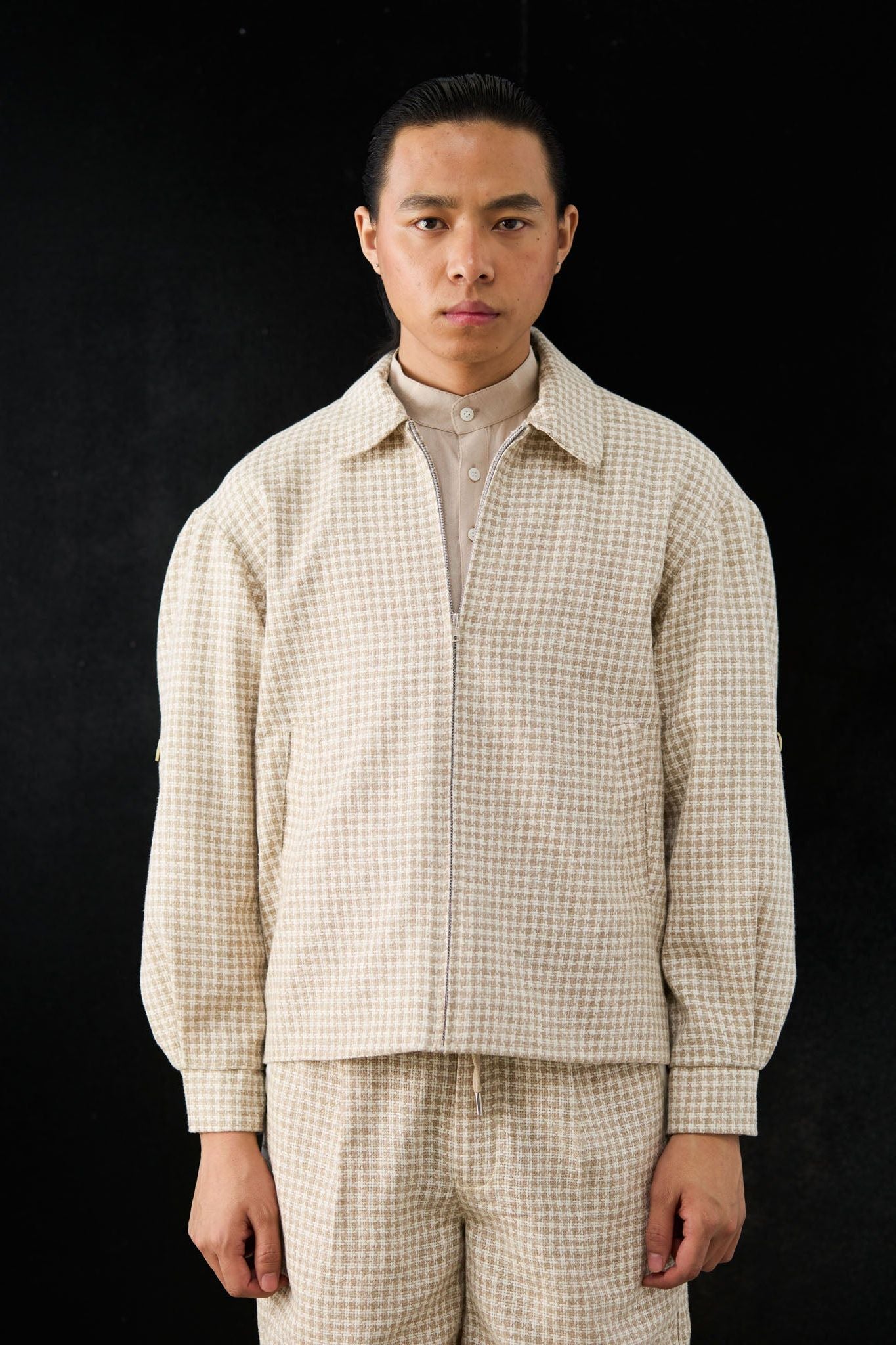 Panelist Jacket in Woven Sand