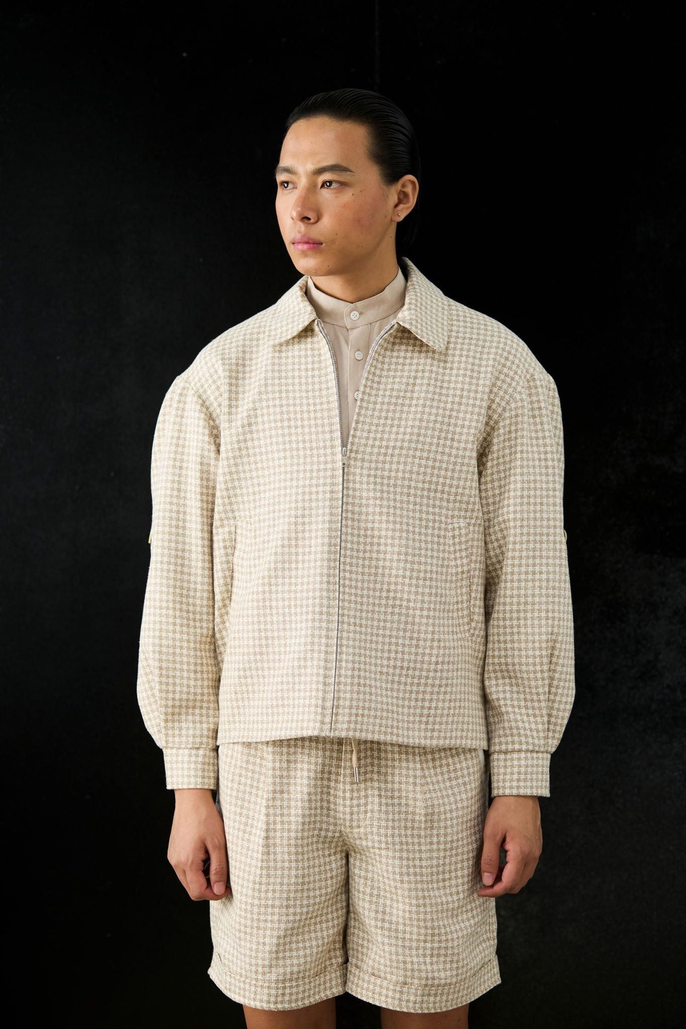 Panelist Jacket in Woven Sand
