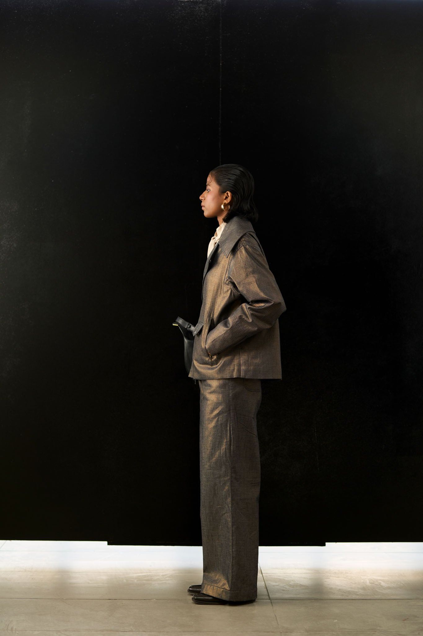 Graphite Moss Biker Blazer
