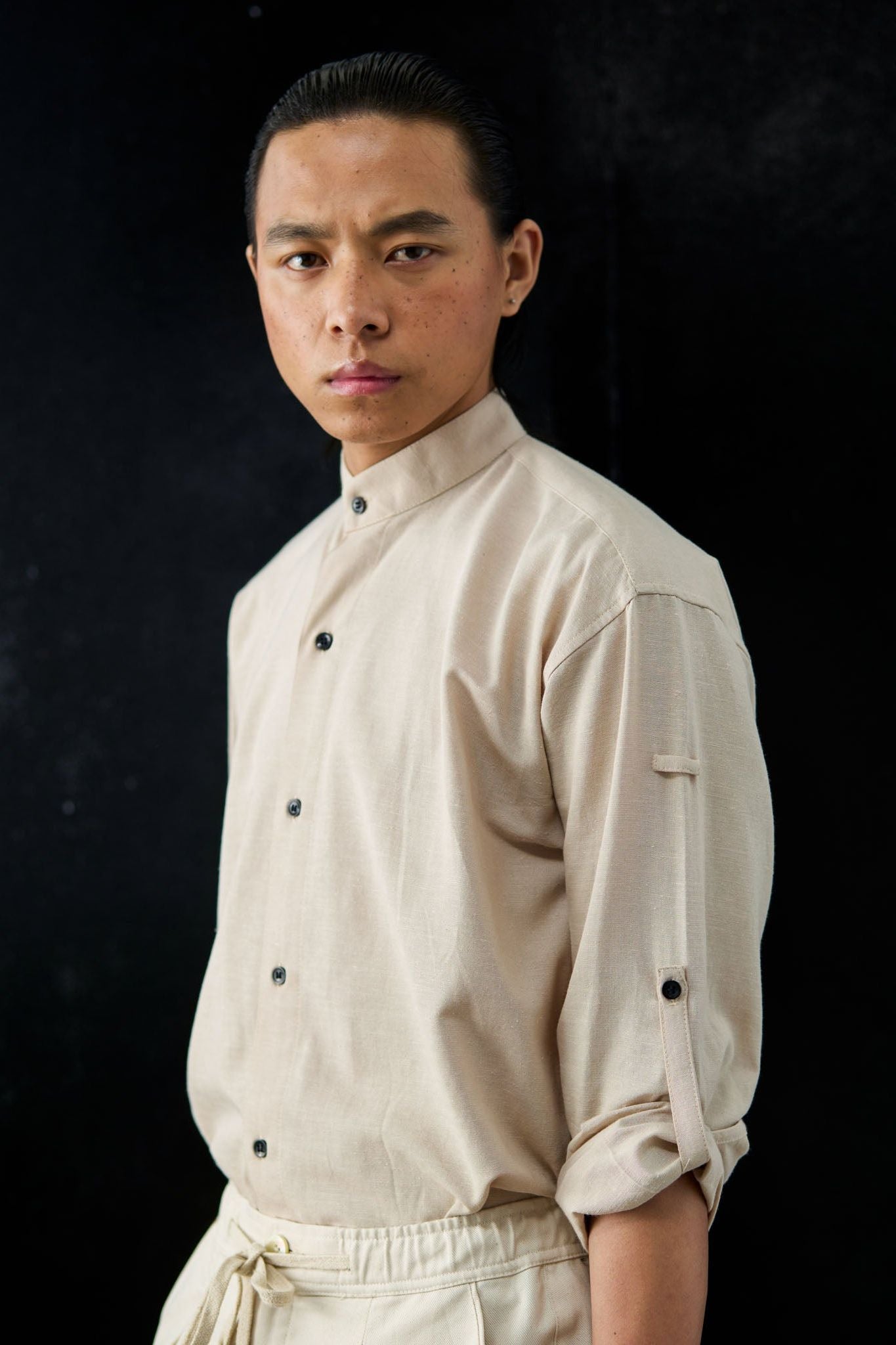 Press Collar Shirt - Natural