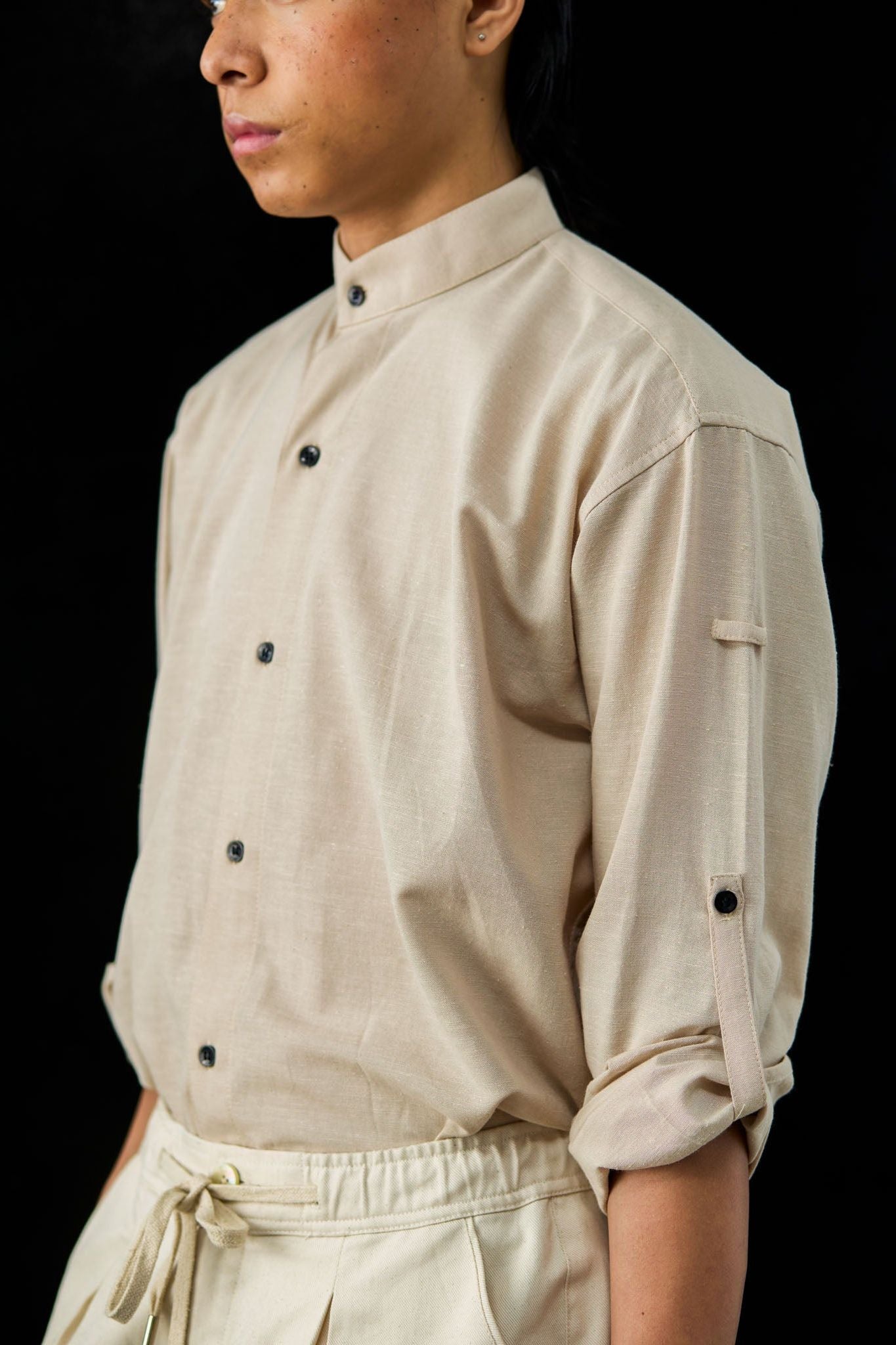 Press Collar Shirt - Natural