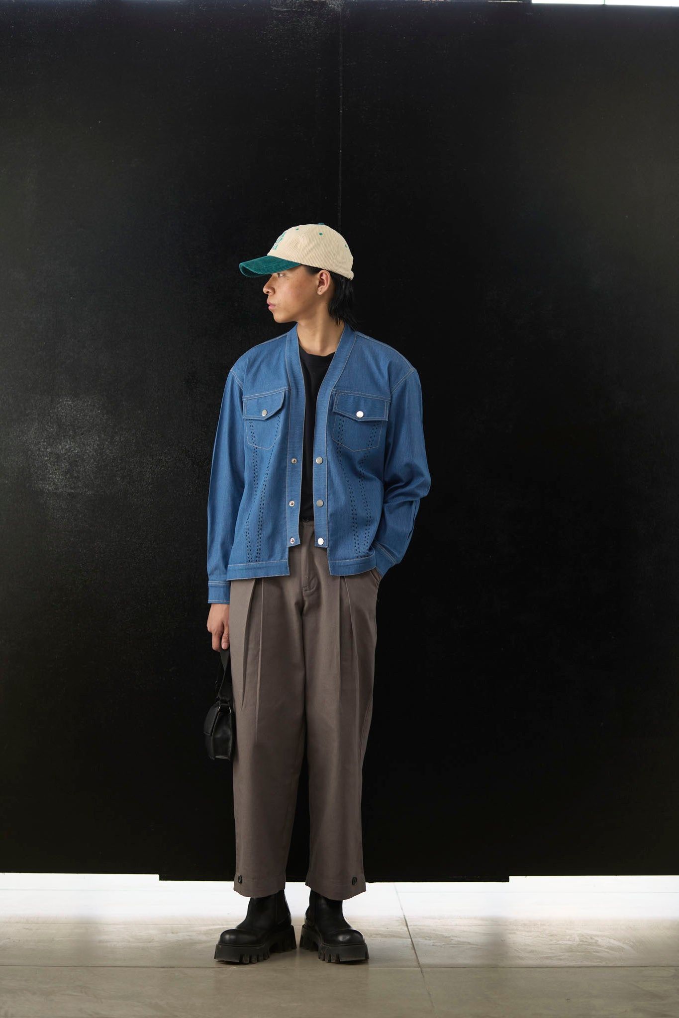 Twin Pleat Trousers - Charcoal