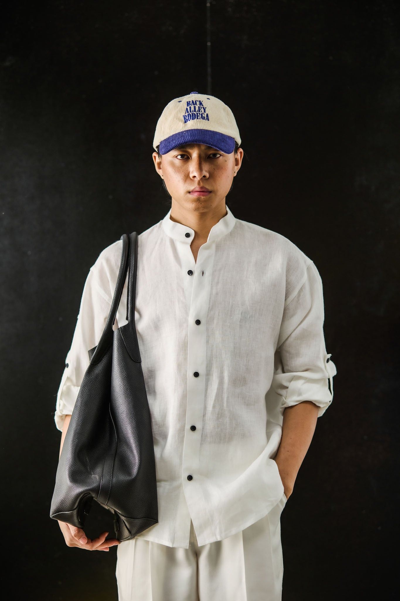 Press Collar Shirt - White Linen
