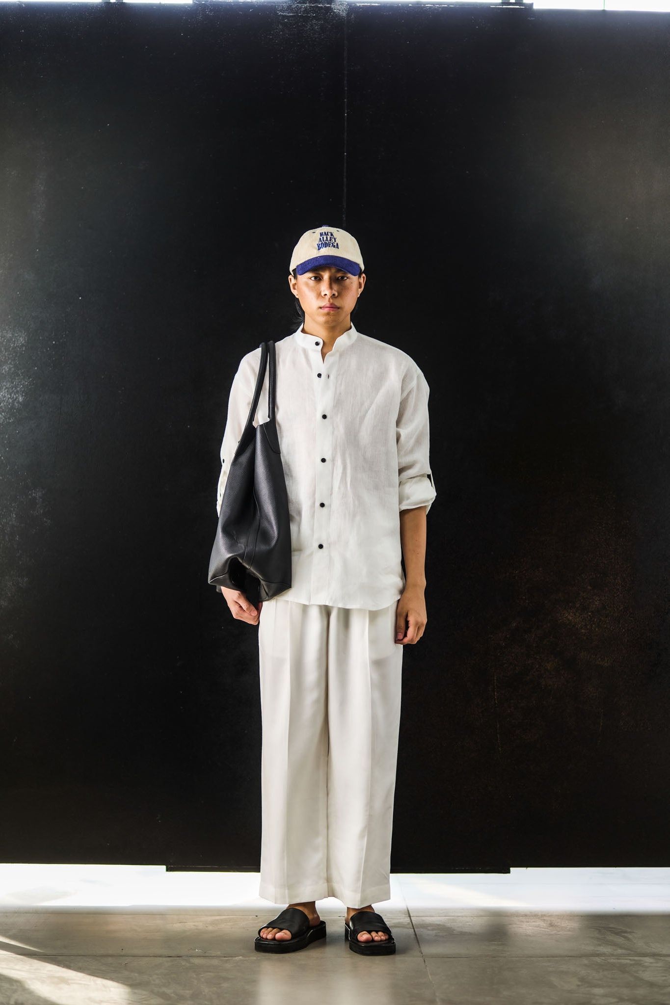 Press Collar Shirt - White Linen