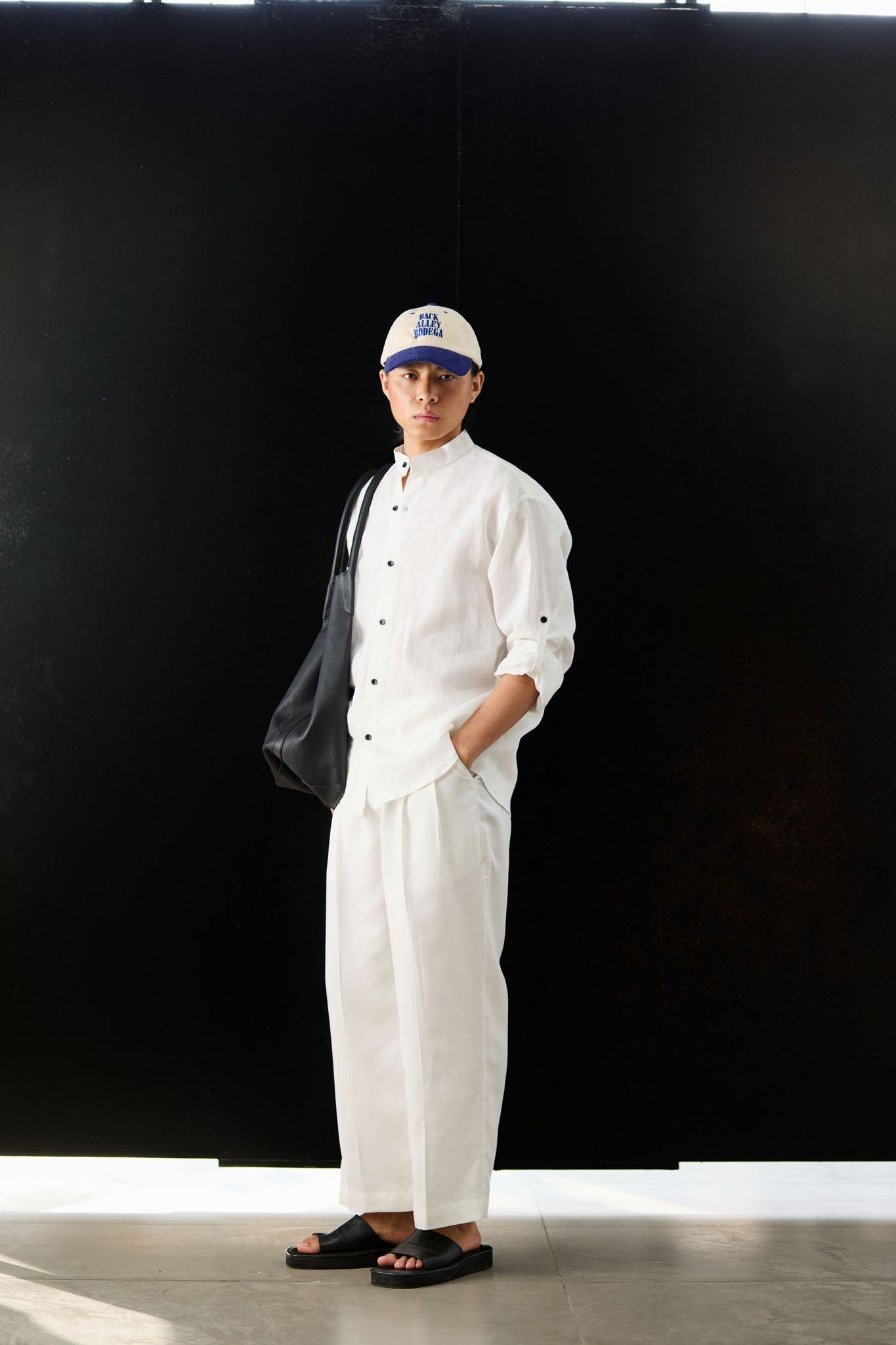 Press Collar Shirt - White Linen