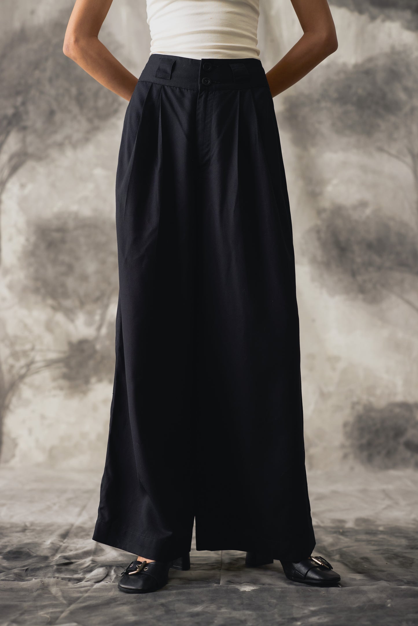 Black Tencel Trousers - Women