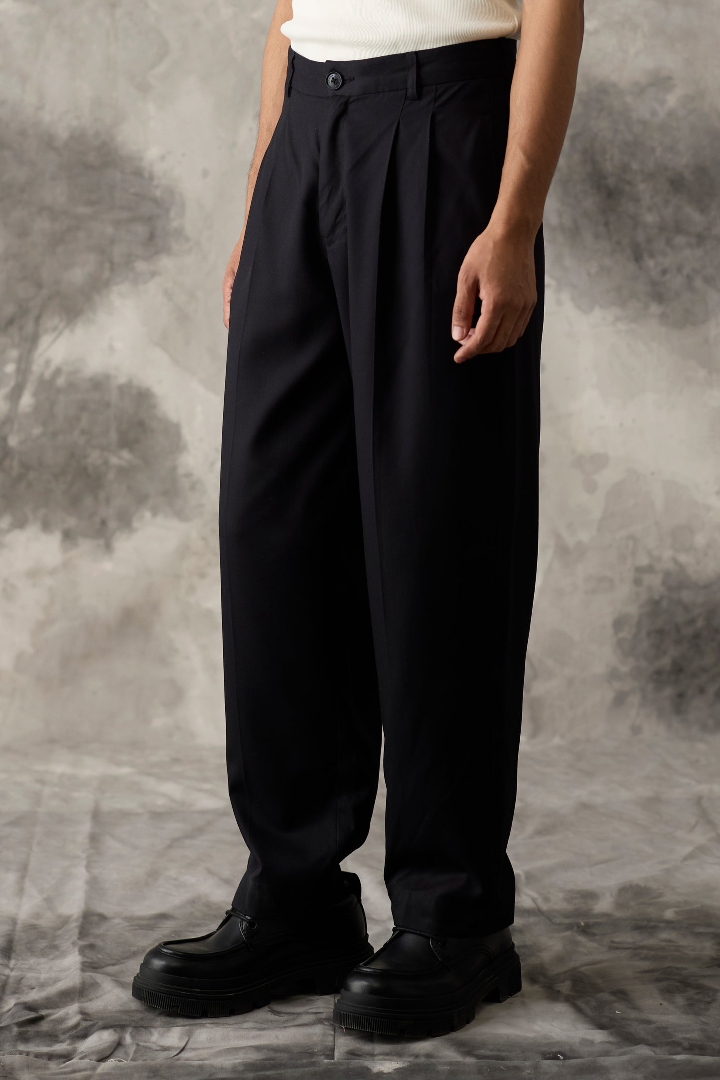 Black Tencel Trousers - Men