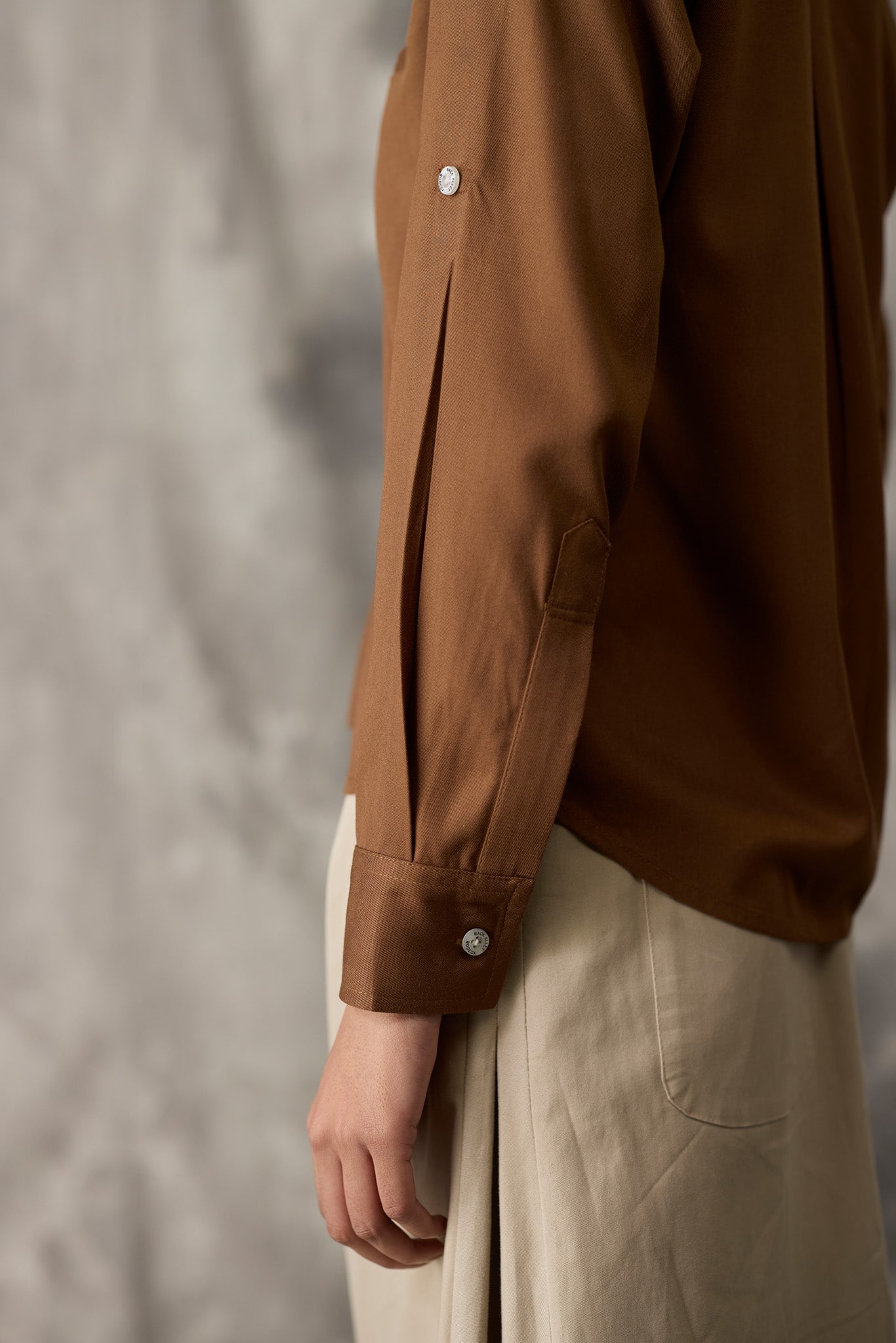 Brown Tencel Shirt - Women