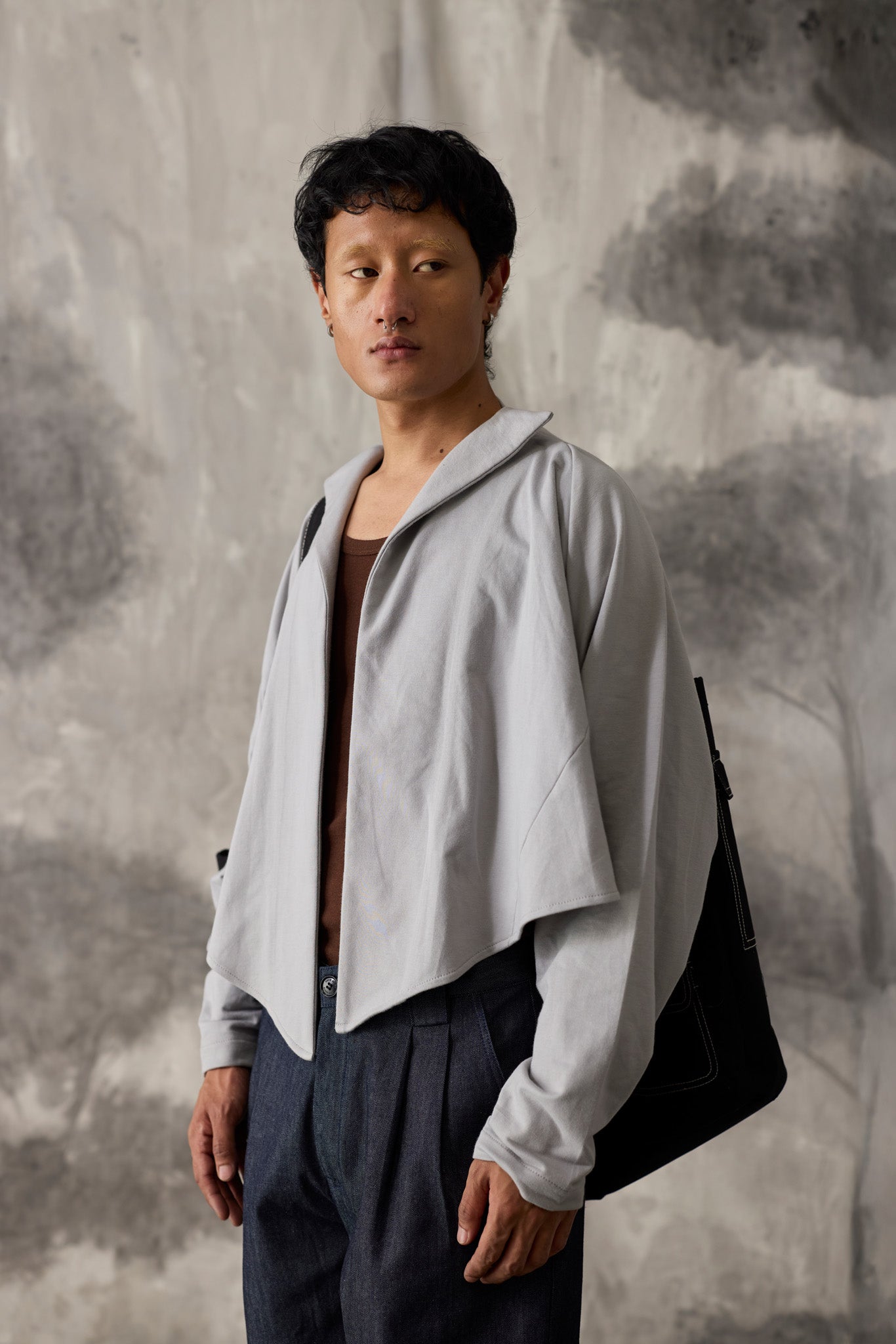 Grey Asymmetric Pullover