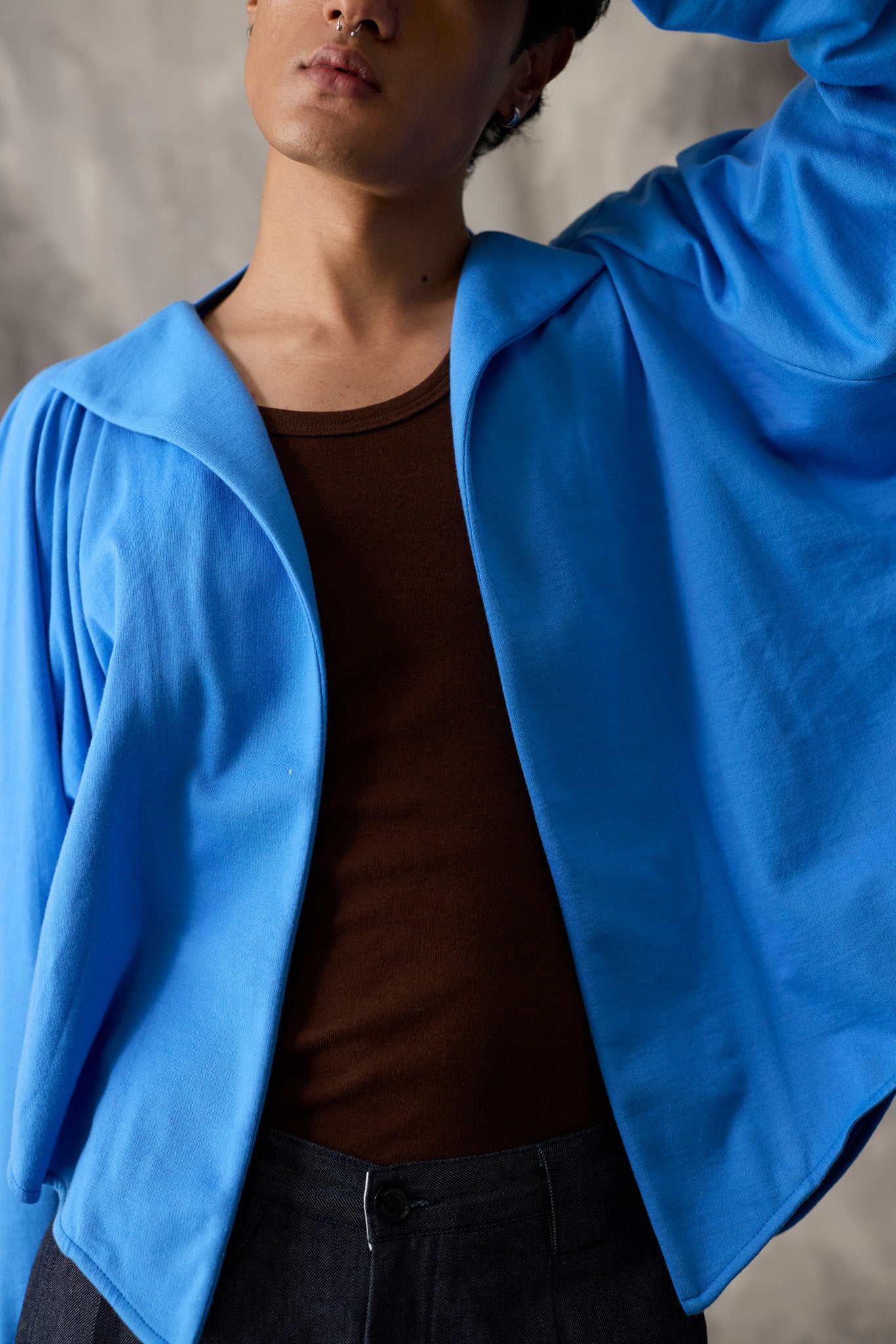 Blue Asymmetric Pullover