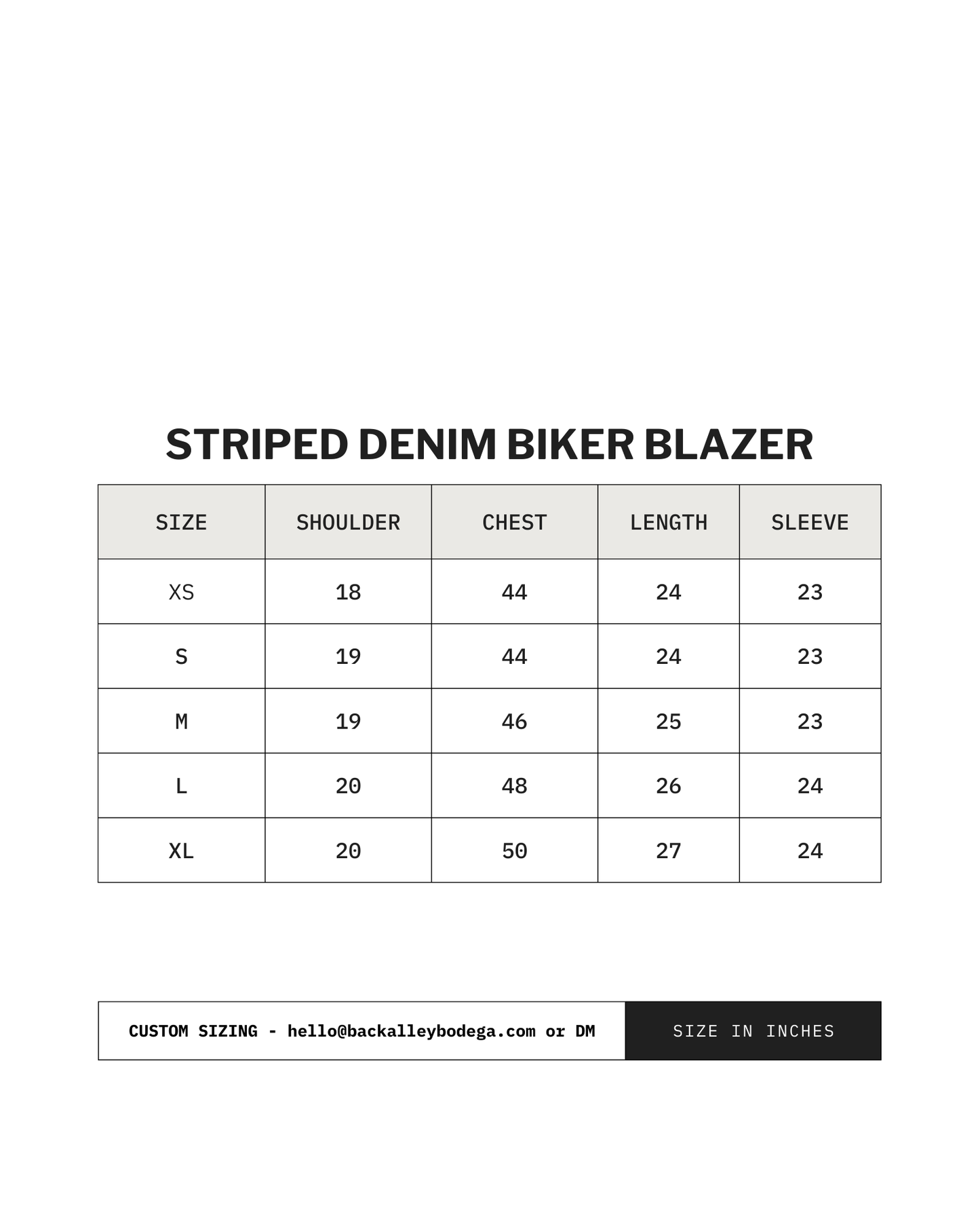 Denim Pinstripe Biker Blazer