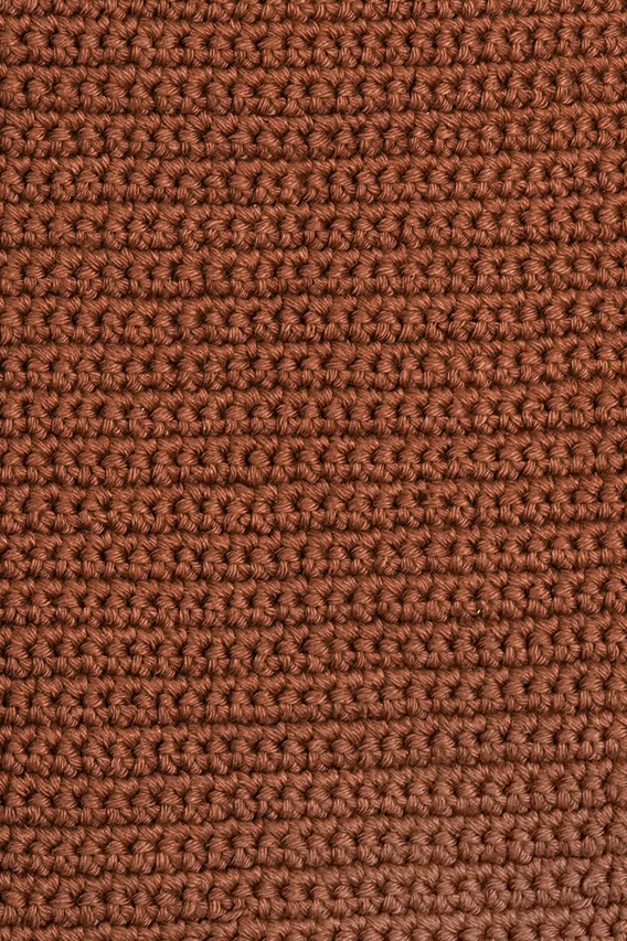 Hand Crocheted Book Bag - Mocha Brown