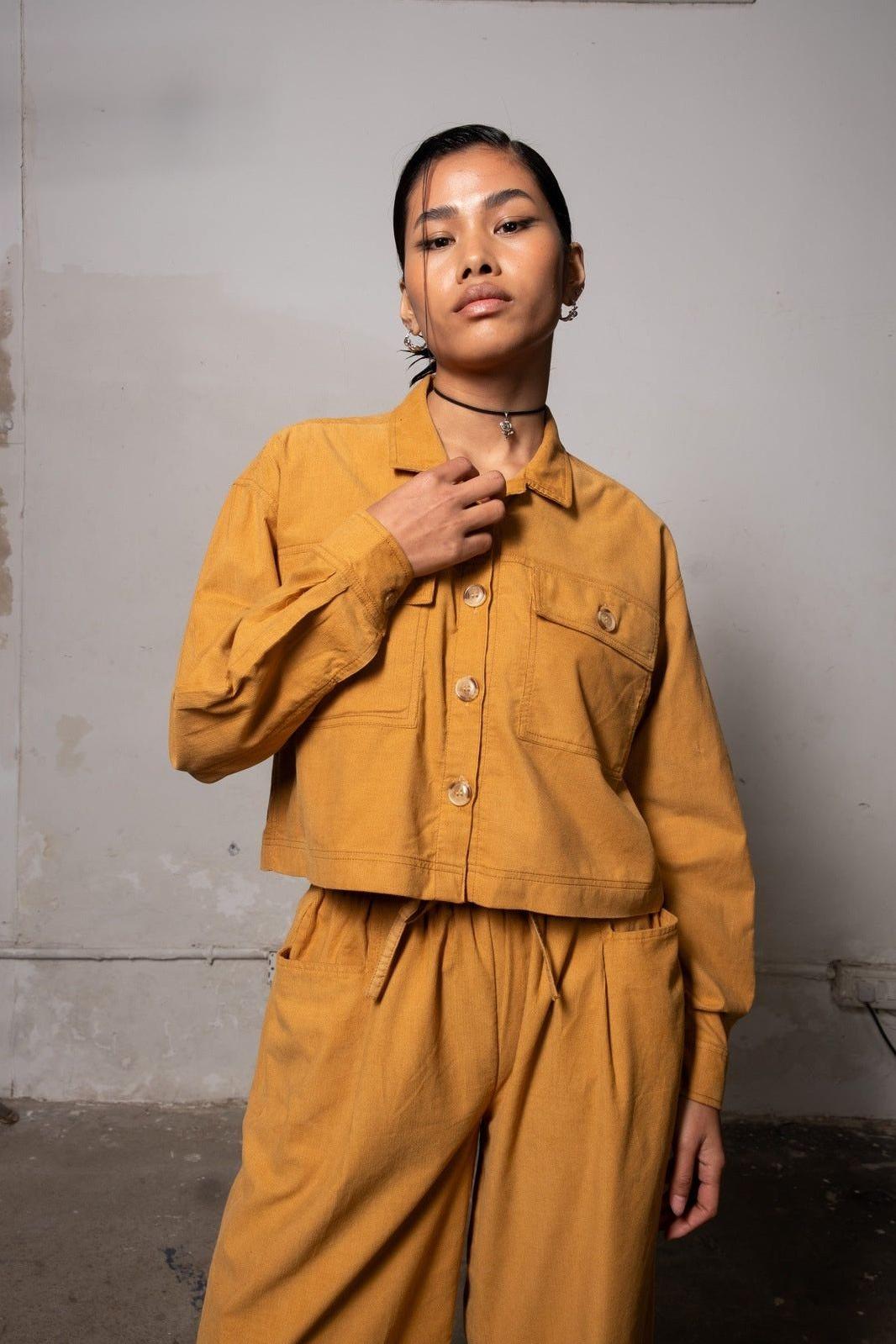 Butterscotch Corduroy Shirt and Pants