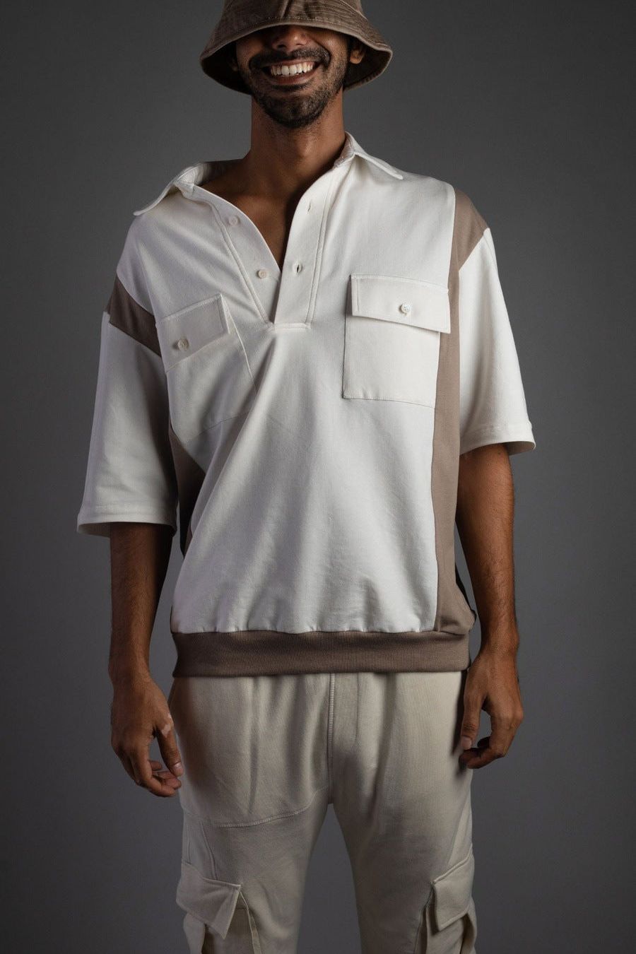 Mechanic Polo T-Shirt Beige