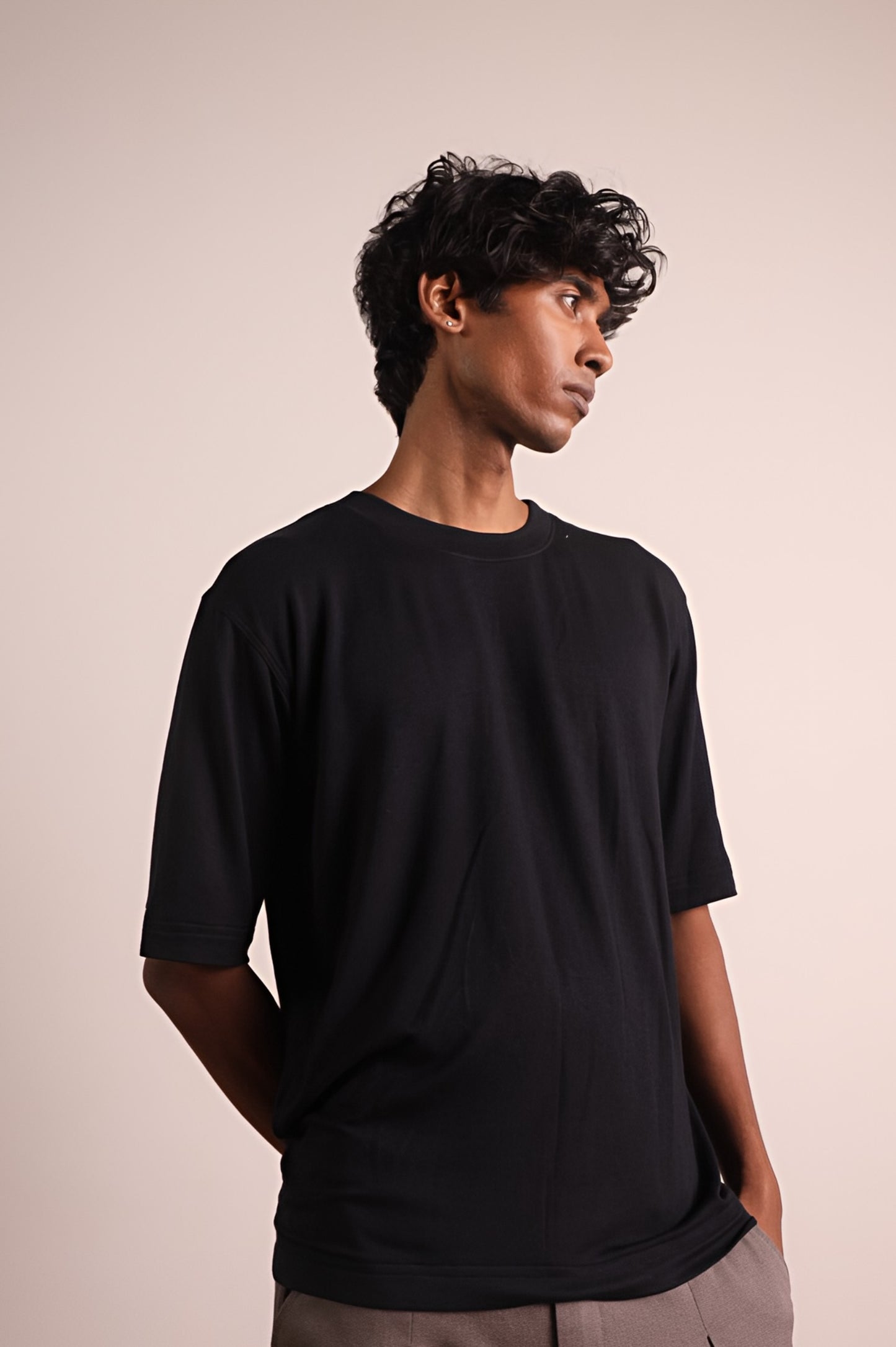 Core Knit T-Shirt - Black