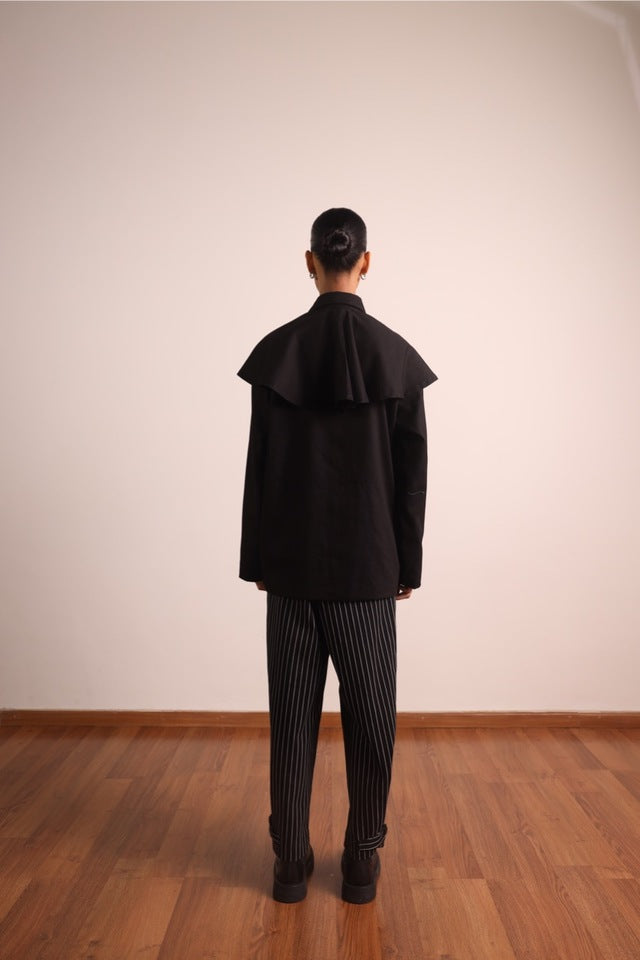 Caped Chore Shirt - Black