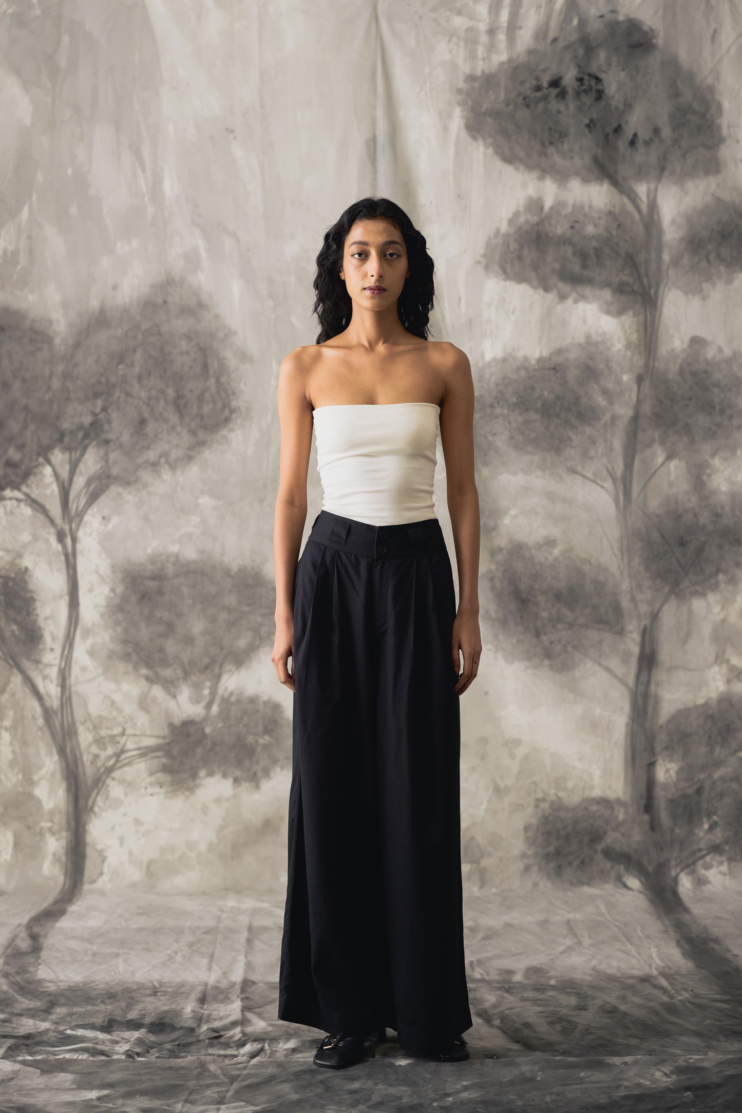 Black Tencel Trousers - Women