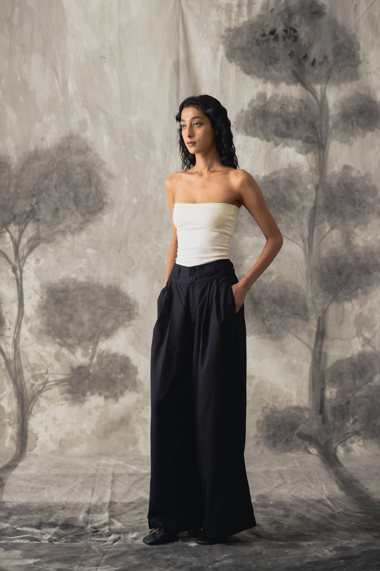Black Tencel Trousers - Women