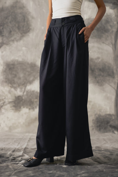 Black Tencel Trousers - Women