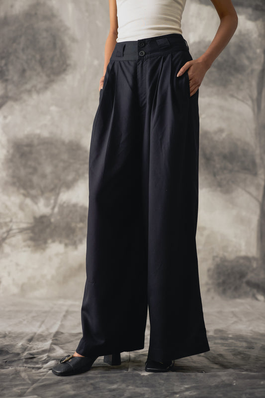 Black Tencel Trousers - Women