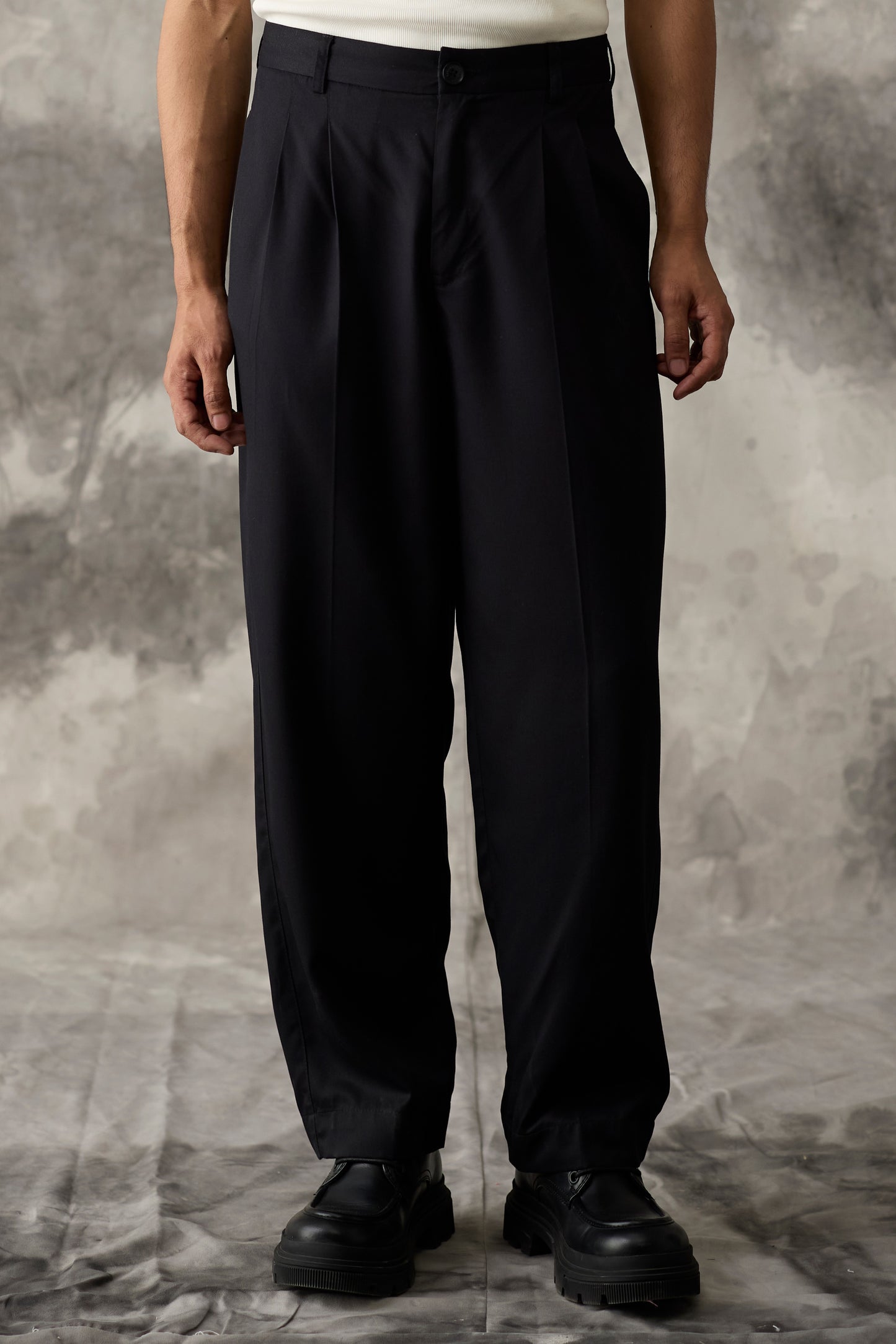 Black Tencel Trousers - Men