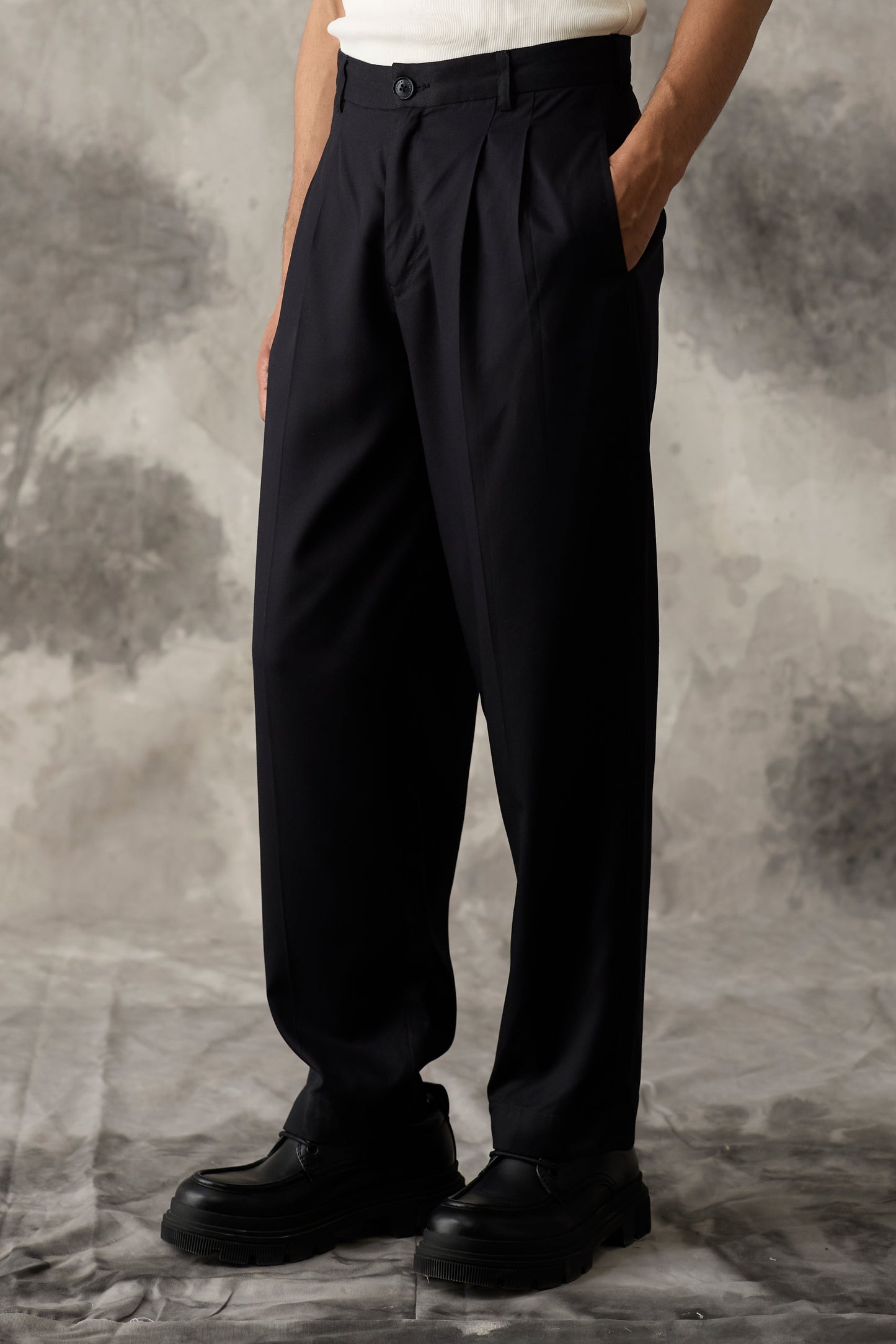Black Tencel Trousers - Men