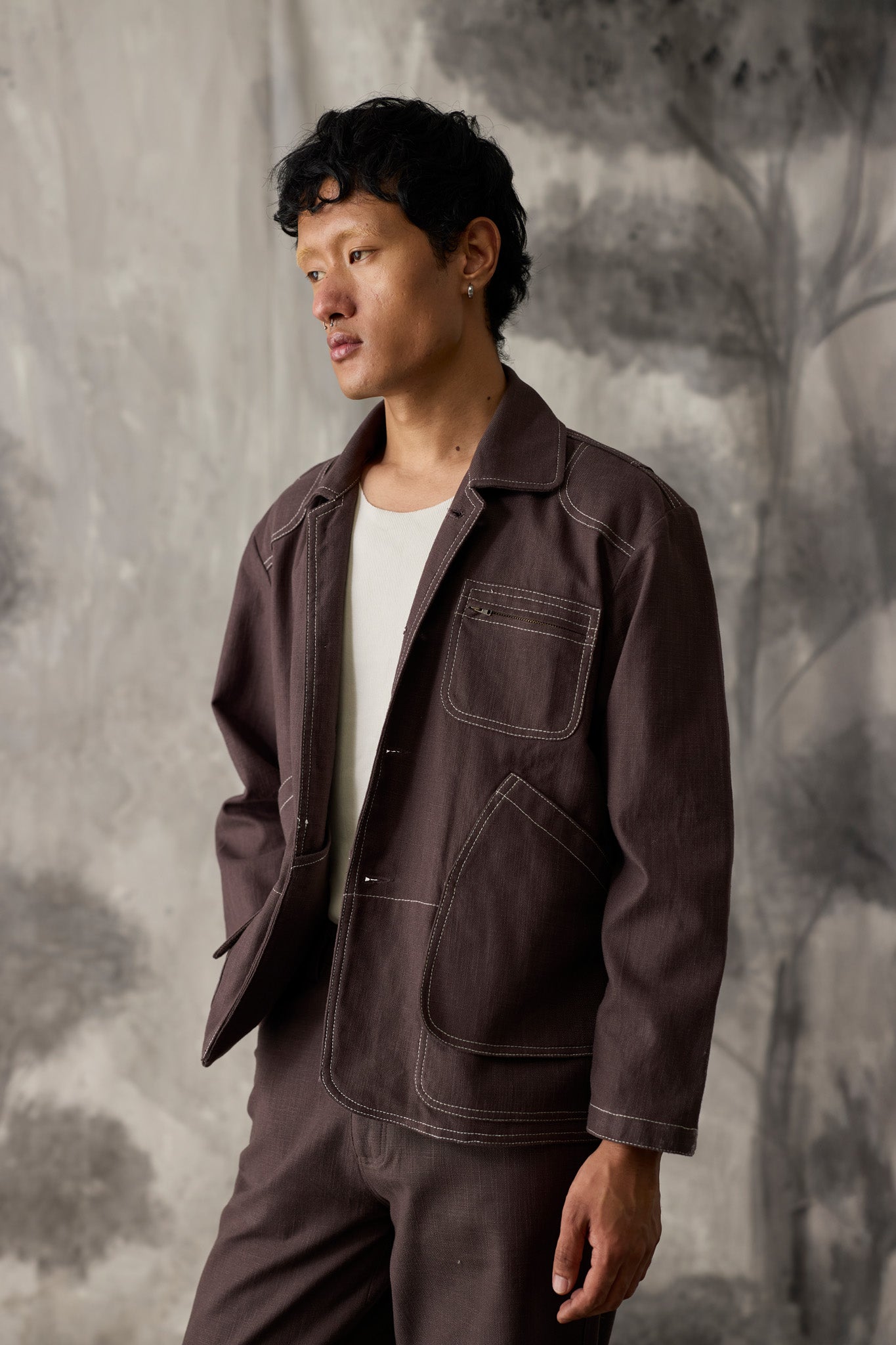 Linen Field Jacket - Men