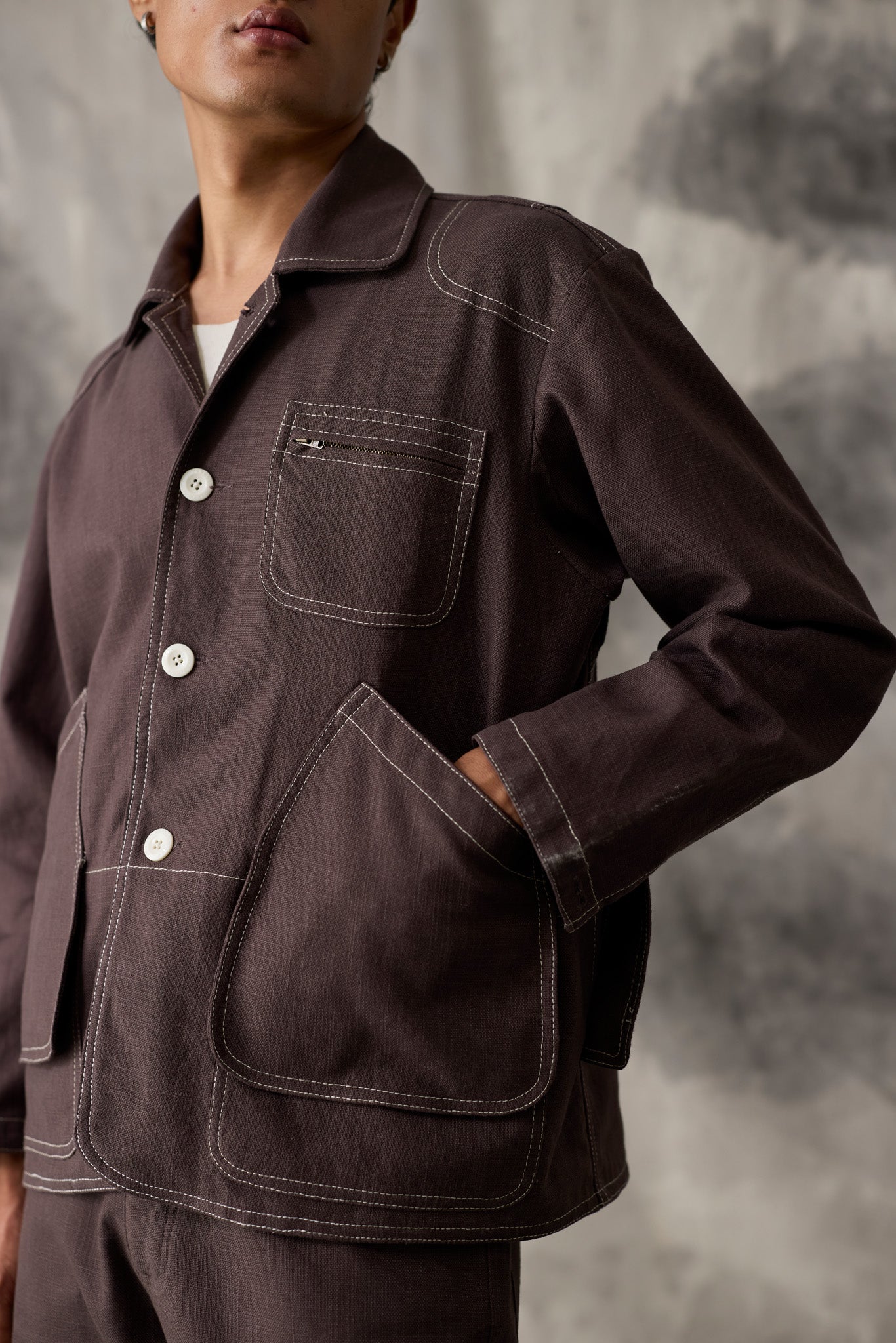 Linen Field Jacket - Men