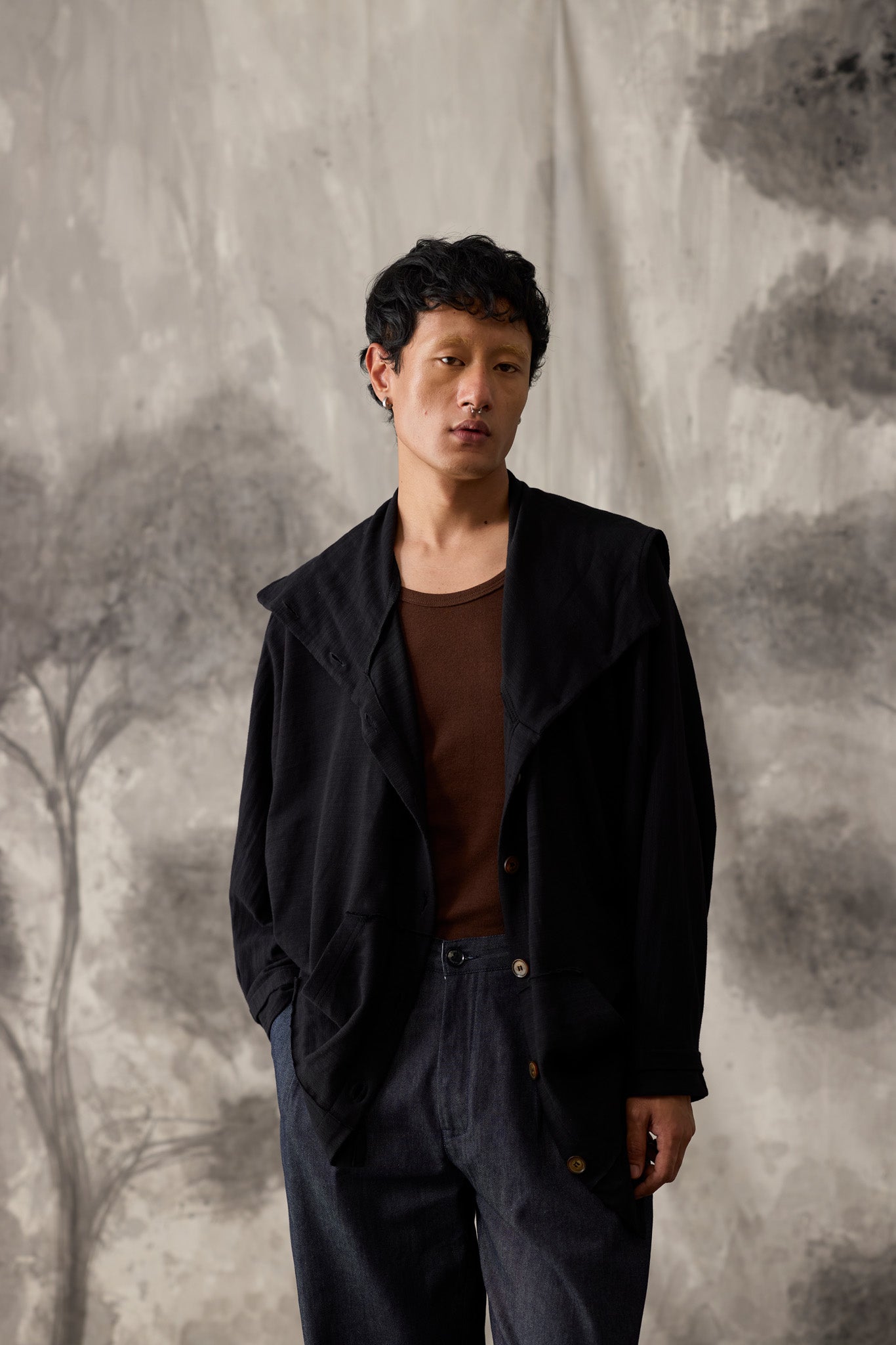 Black Dolman Hoodie - Men