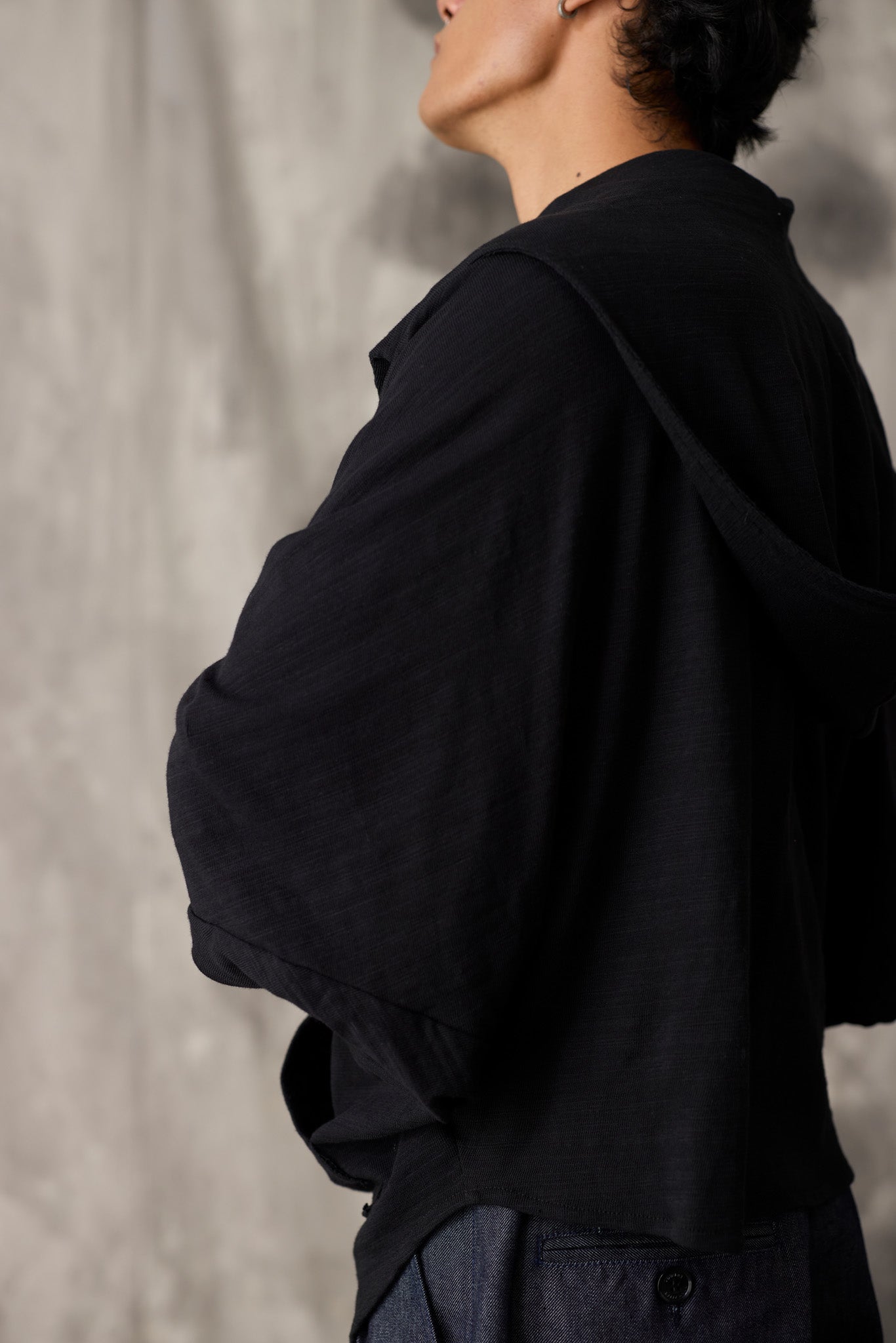 Black Dolman Hoodie - Men
