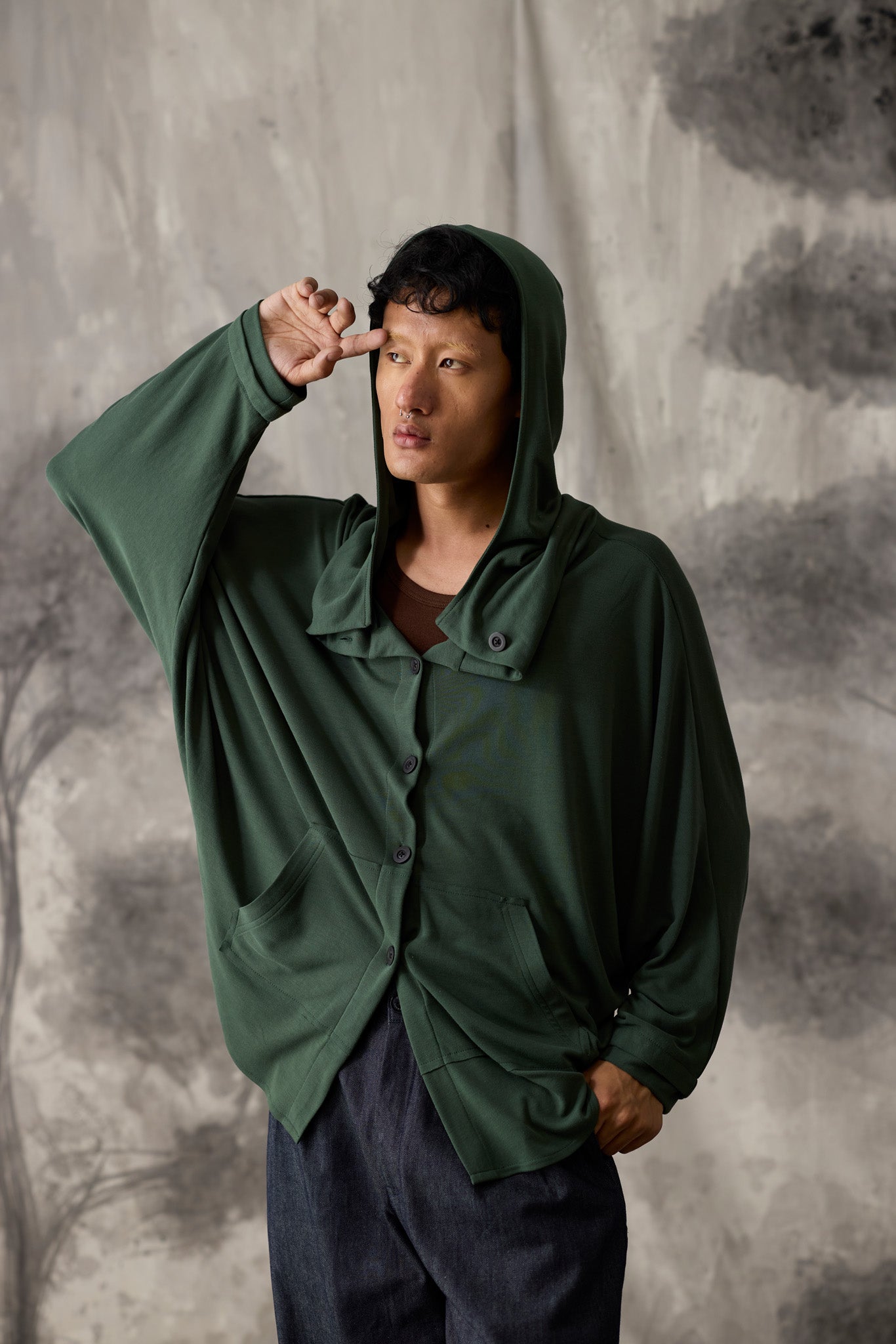 Green Dolman Hoodie - Men