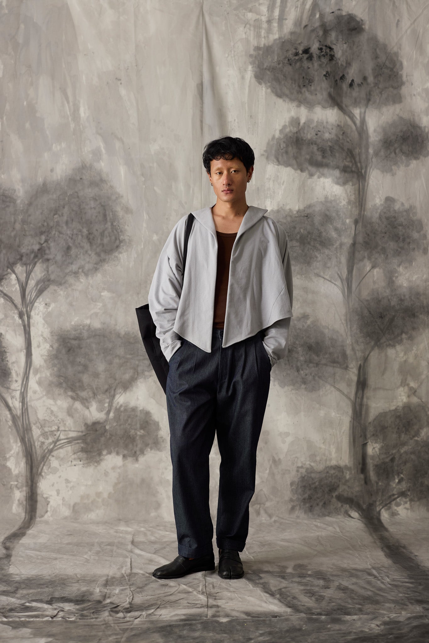 Grey Asymmetric Pullover