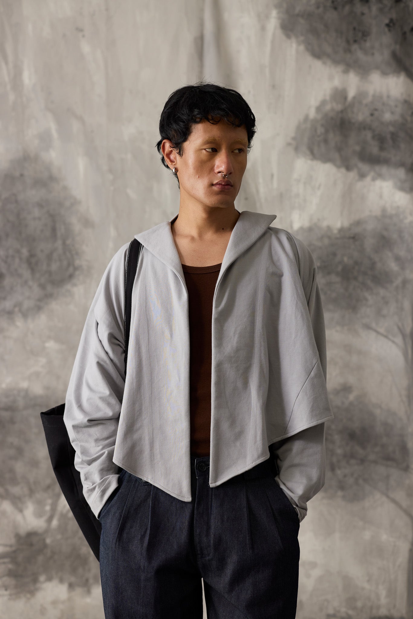 Grey Asymmetric Pullover