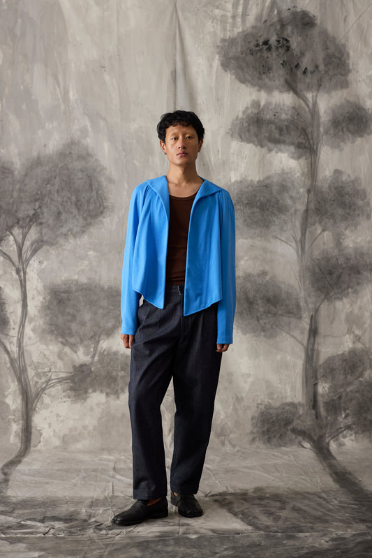 Blue Asymmetric Pullover