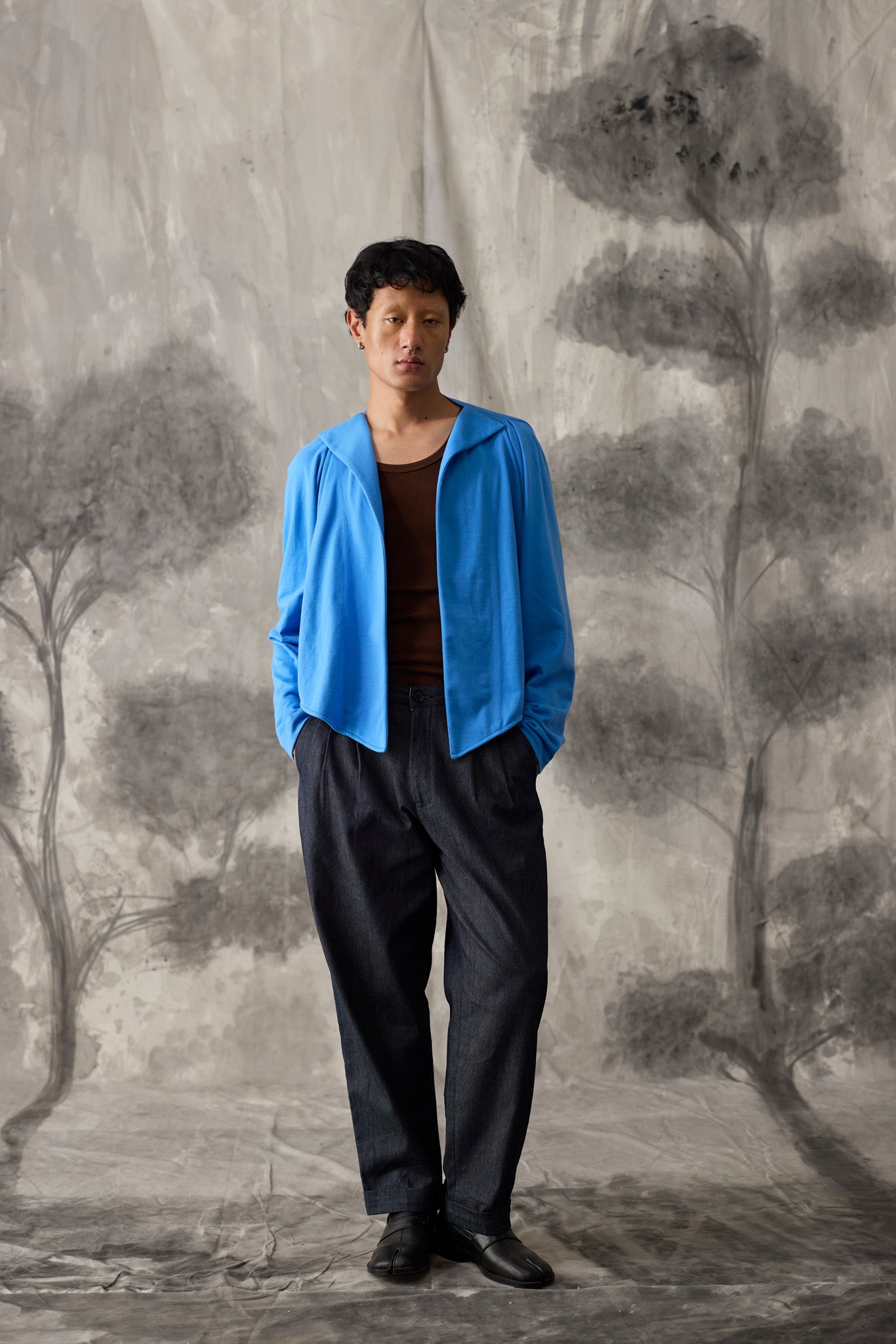 Blue Asymmetric Pullover