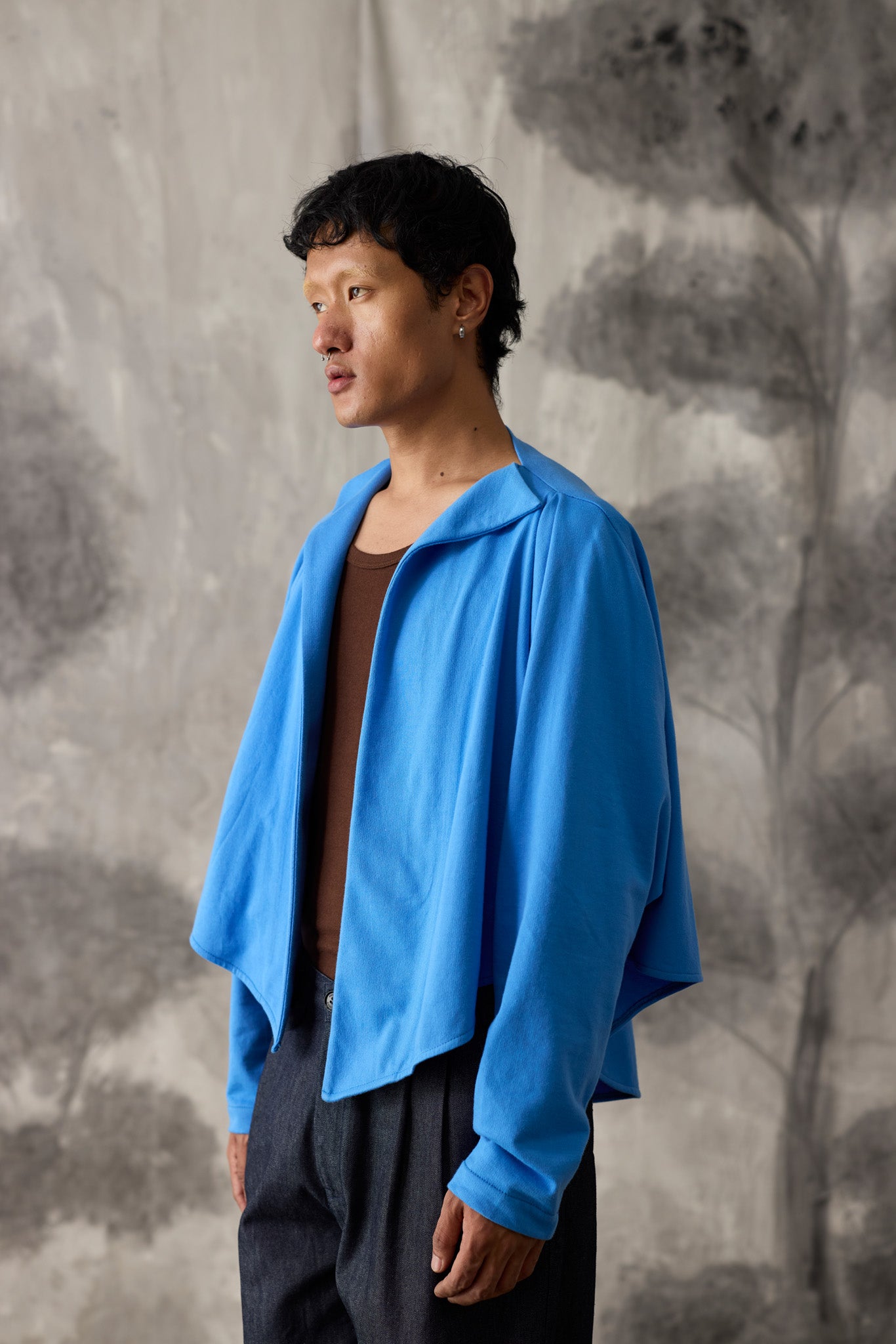 Blue Asymmetric Pullover