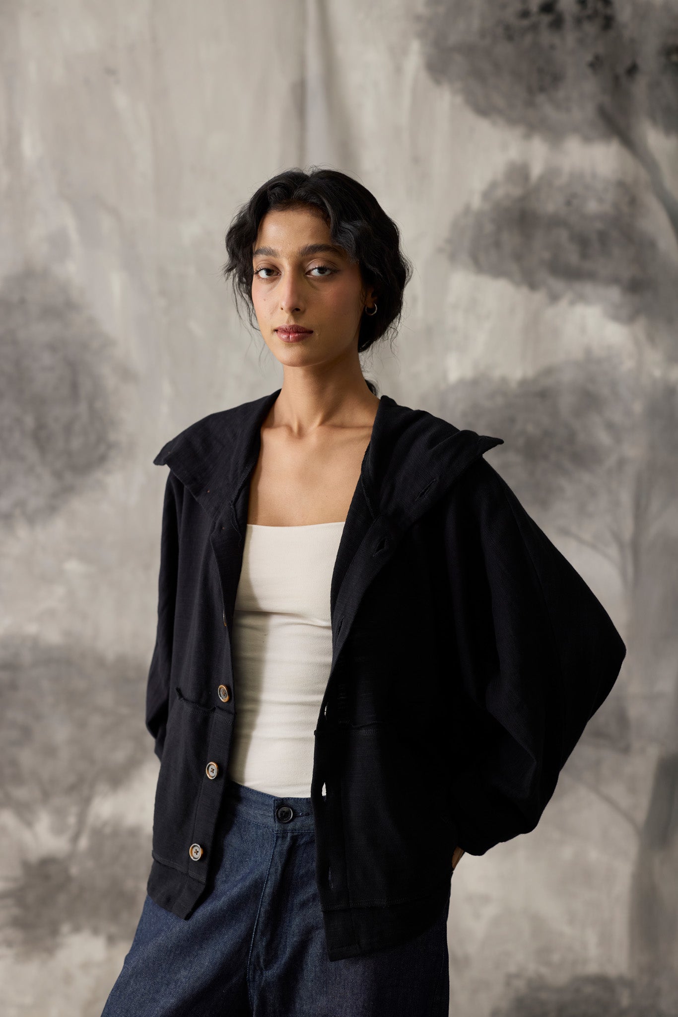 Black Dolman Hoodie - Women