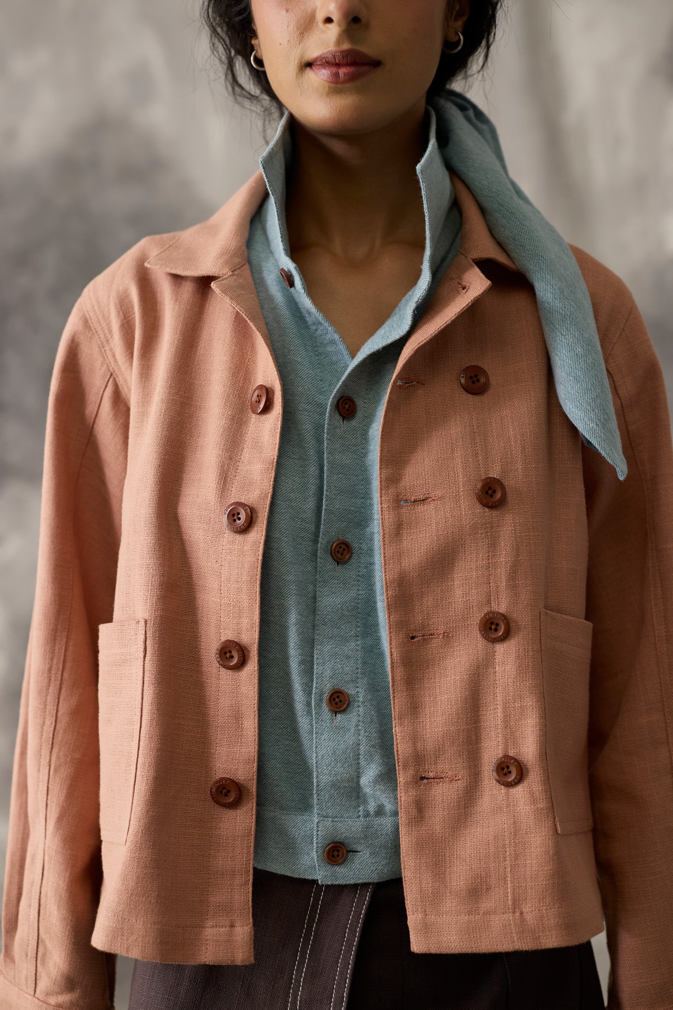 Blush Linen Work Shirt - Women