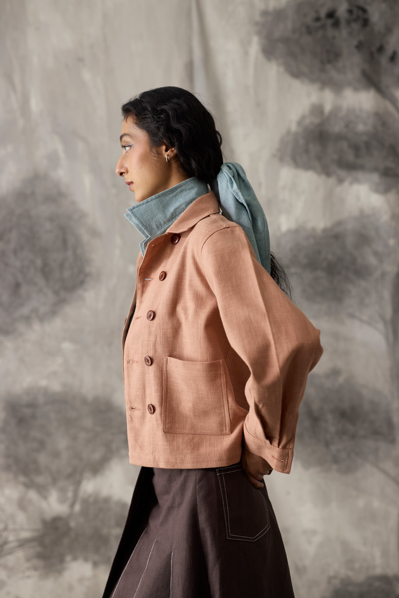 Blush Linen Work Shirt - Women