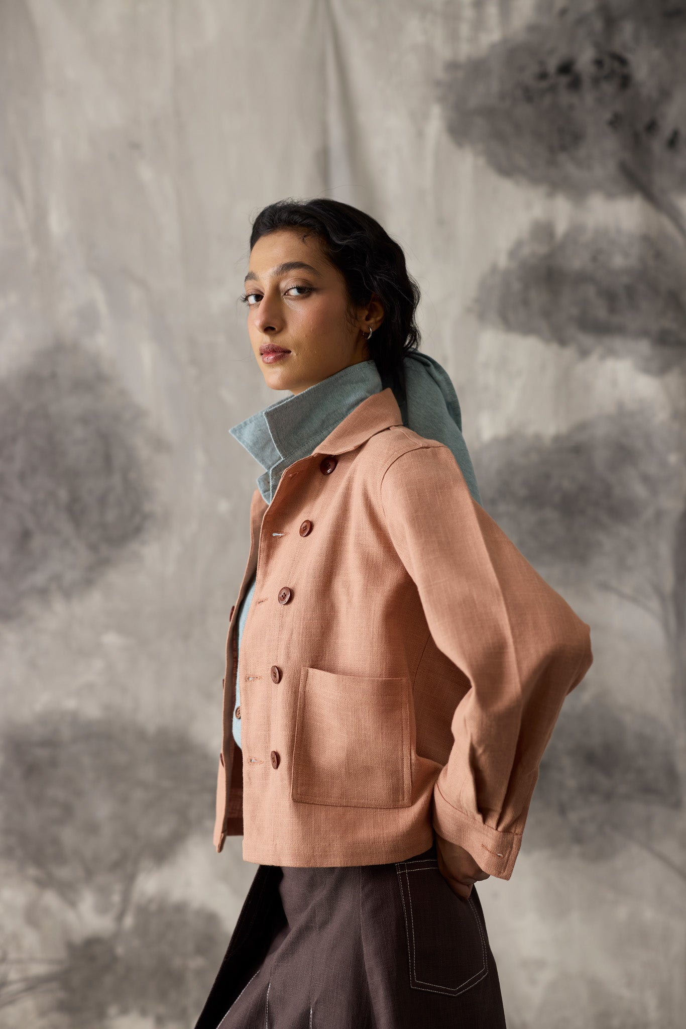 Blush Linen Work Shirt - Women