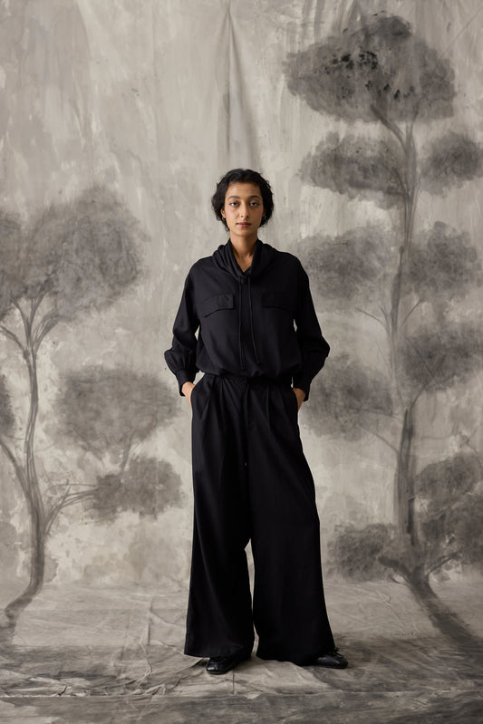 Black Tencel Work Shirt - Women