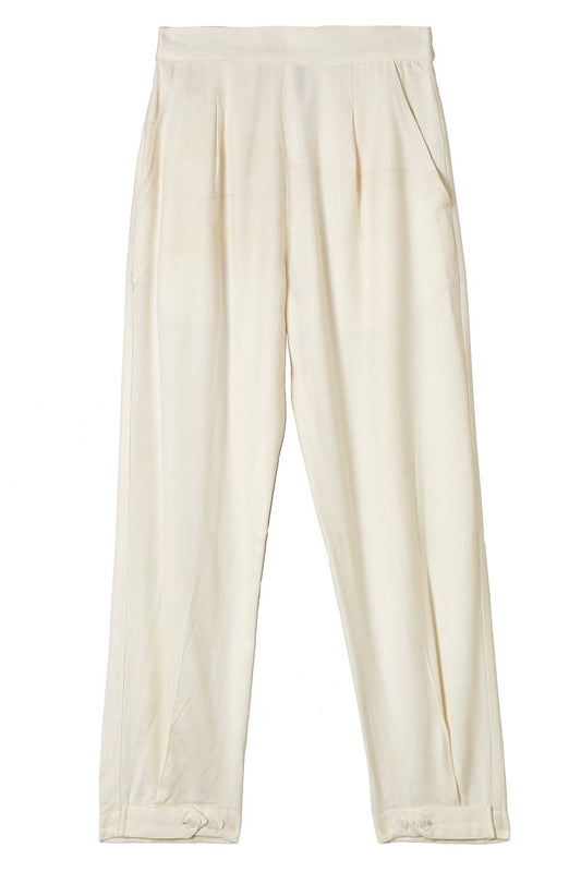 Elevated Essentials - Wide Fit Cream Pants