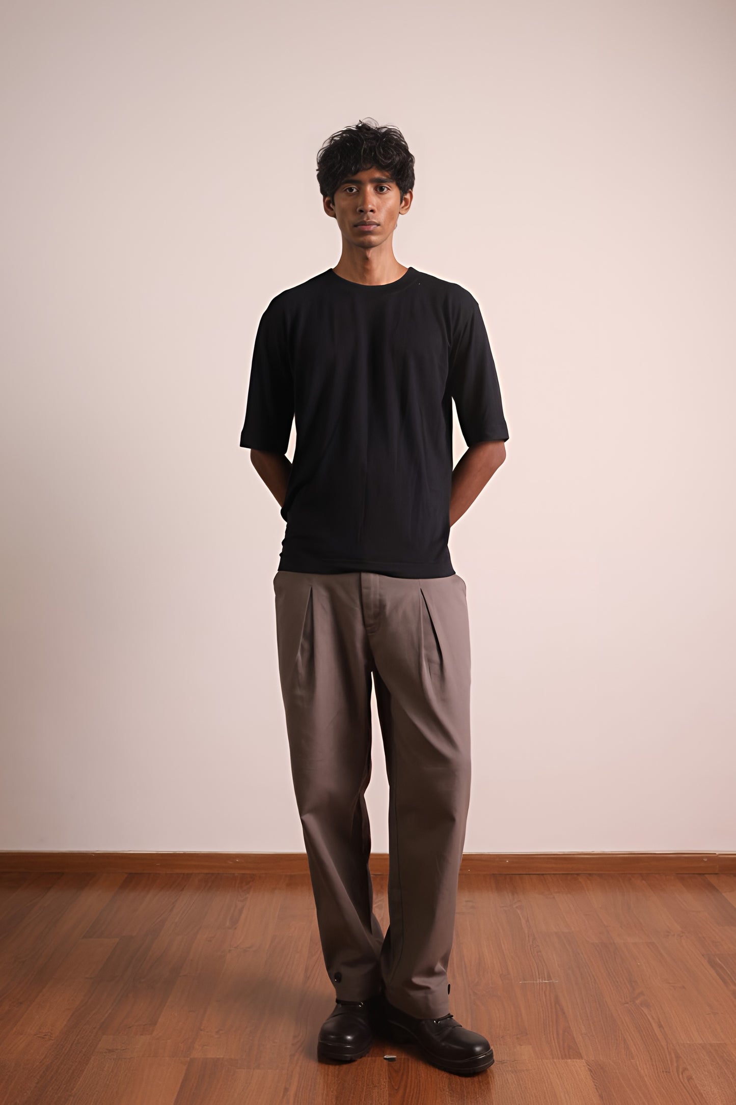 Core Knit T-Shirt - Black