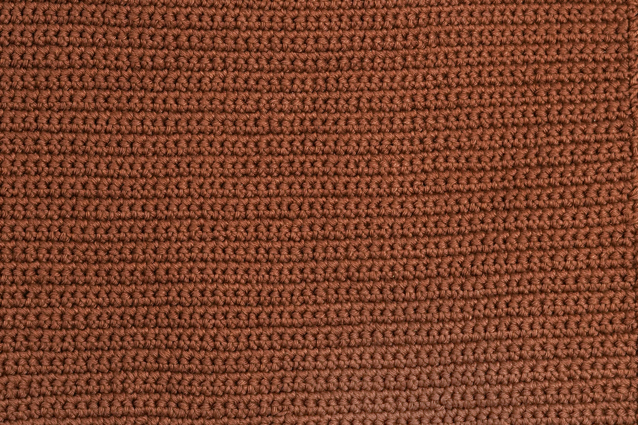 Hand Crocheted Book Bag - Mocha Brown